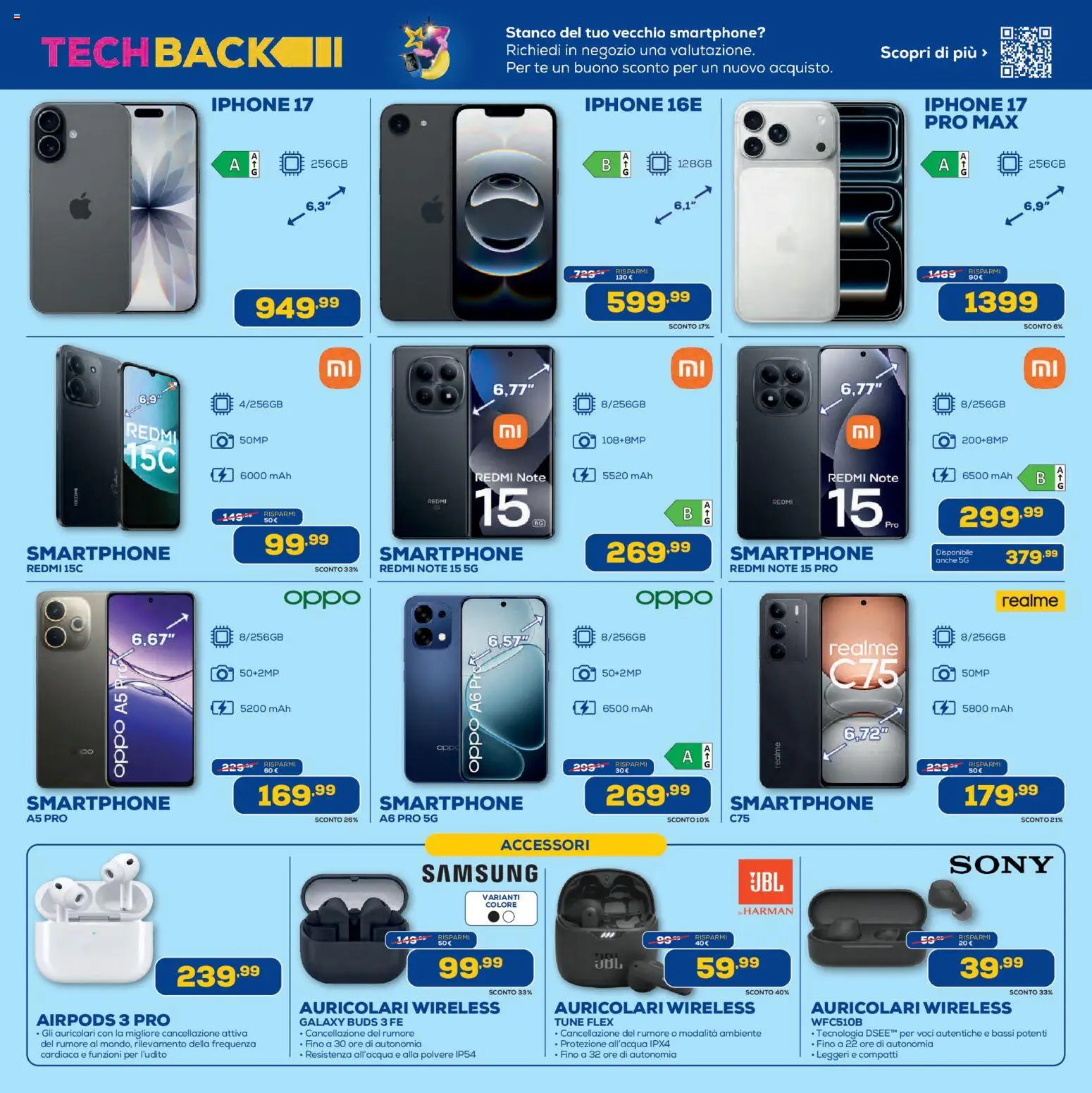 Volantino Euronics del 02.01.2026 | Pagina: 5 | Prodotti: Auricolari, Tè, Smartphone, Airpods