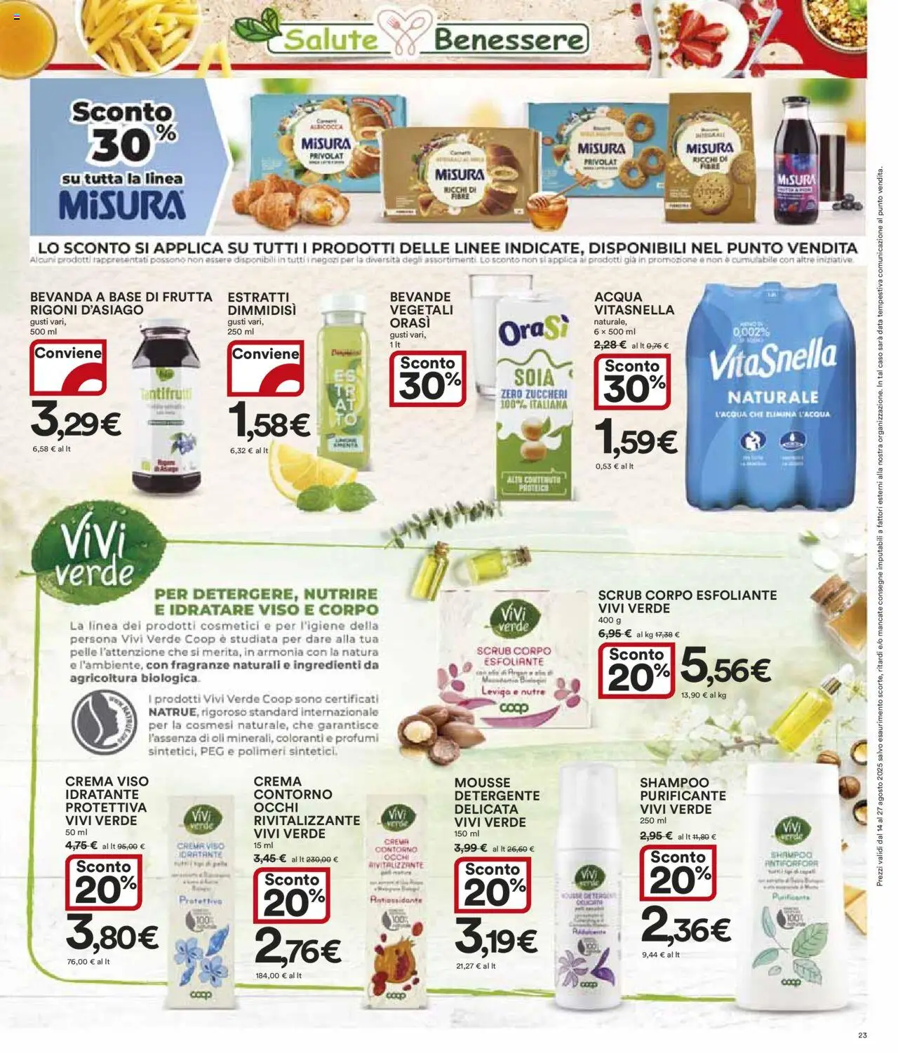 Volantino Ipercoop del 14.08.2025 | Pagina: 23 | Prodotti: Crema, Detergente, Scrub, Frutta