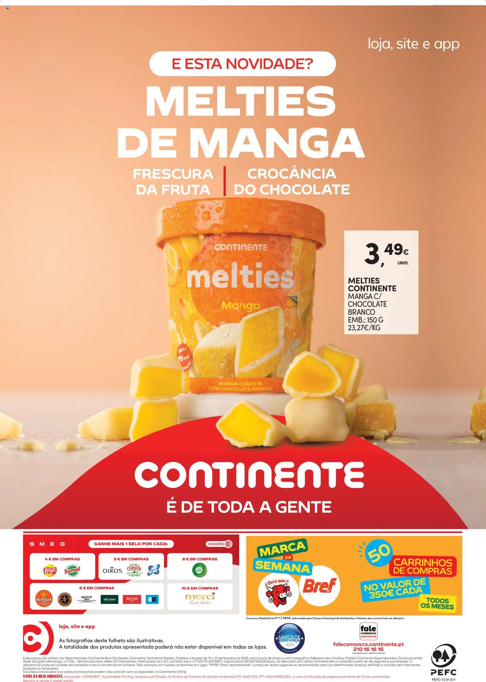 Continente Semanal Continente Bom Dia │ válido de 17.02.2026 | Página: 24 | Produtos: Chocolate, Sumo