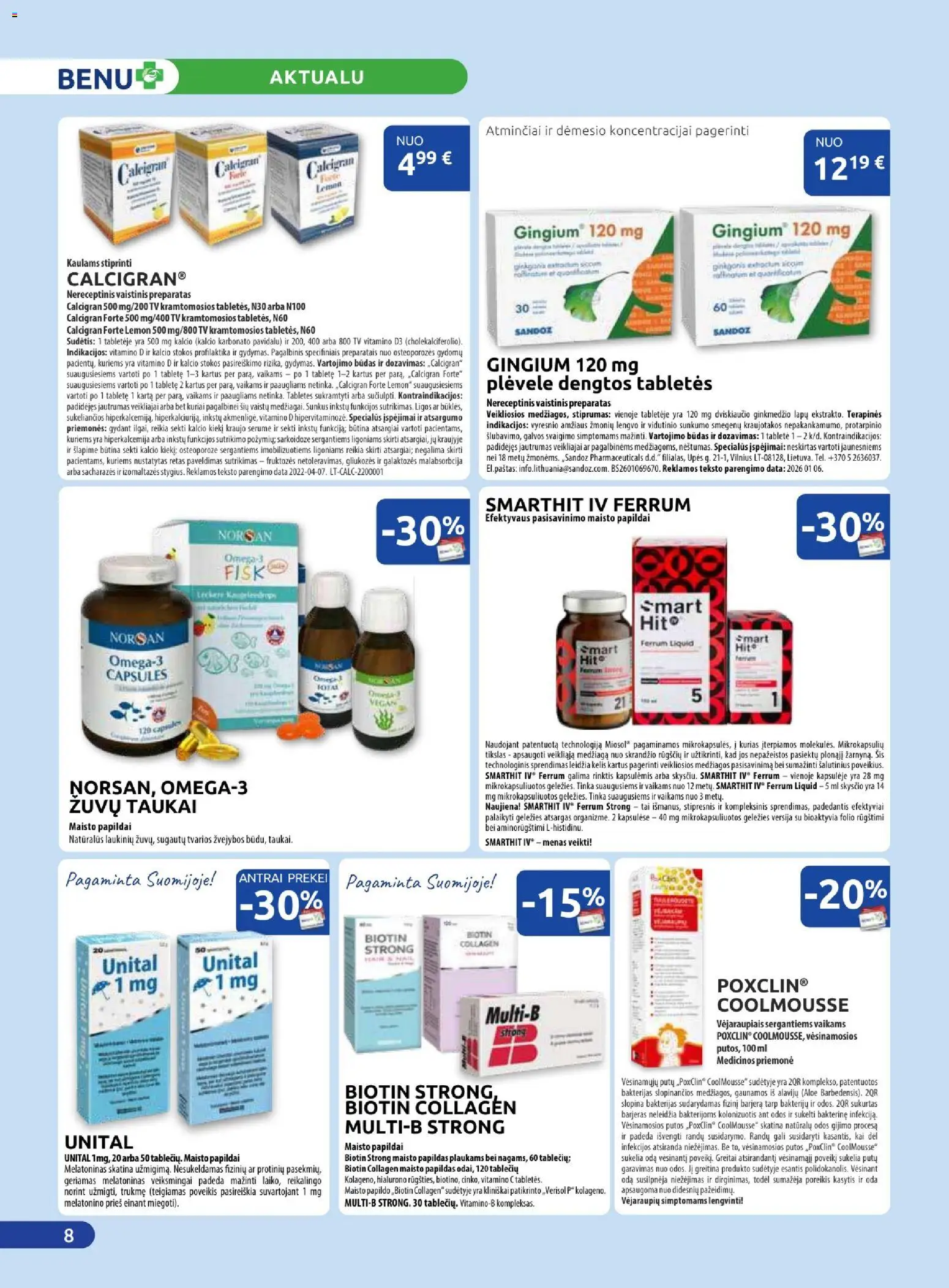 BENU akcijos nuo 01.02.2026 | Puslapis: 8 | Prekių: Tv