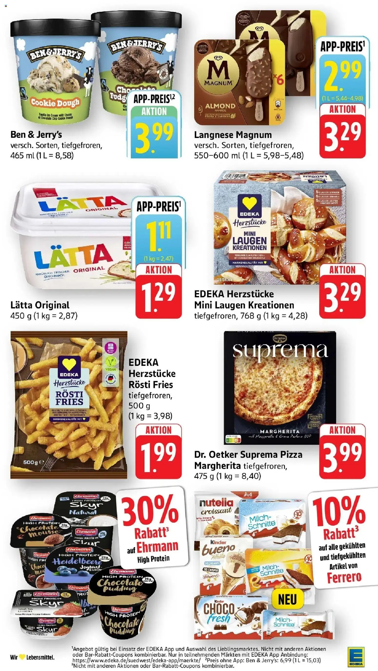 Edeka prospekt Weinstadt-Großheppach	 – gültig ab 02.03.2026 | Seite: 21 | Produkte: Langnese, Milch, Pudding, Lätta