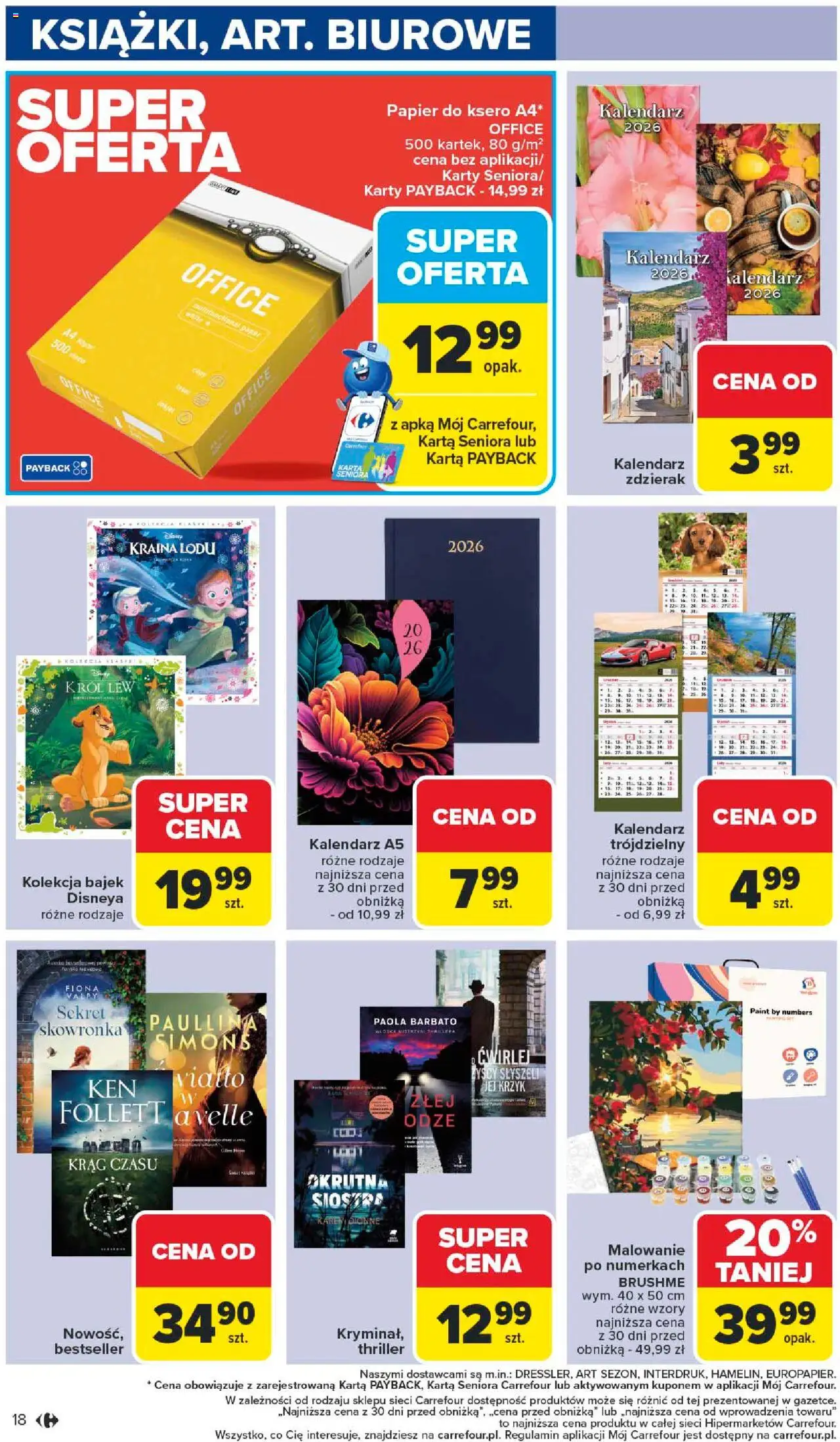 Carrefour Gazetka - Łap okazje od 09.10.2025 | Strona: 18 | Produkty: Karta, Kalendarz