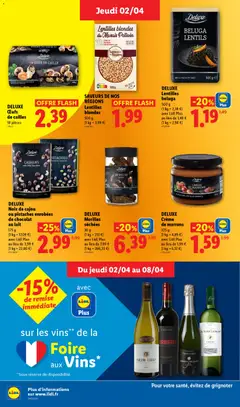 LIDL - Prévisualisation de DELUXE Noix de cajou ou pistaches enrobées de chocolat au lait, 175 g valide à partir de 02.04.2026 | Page: 20
