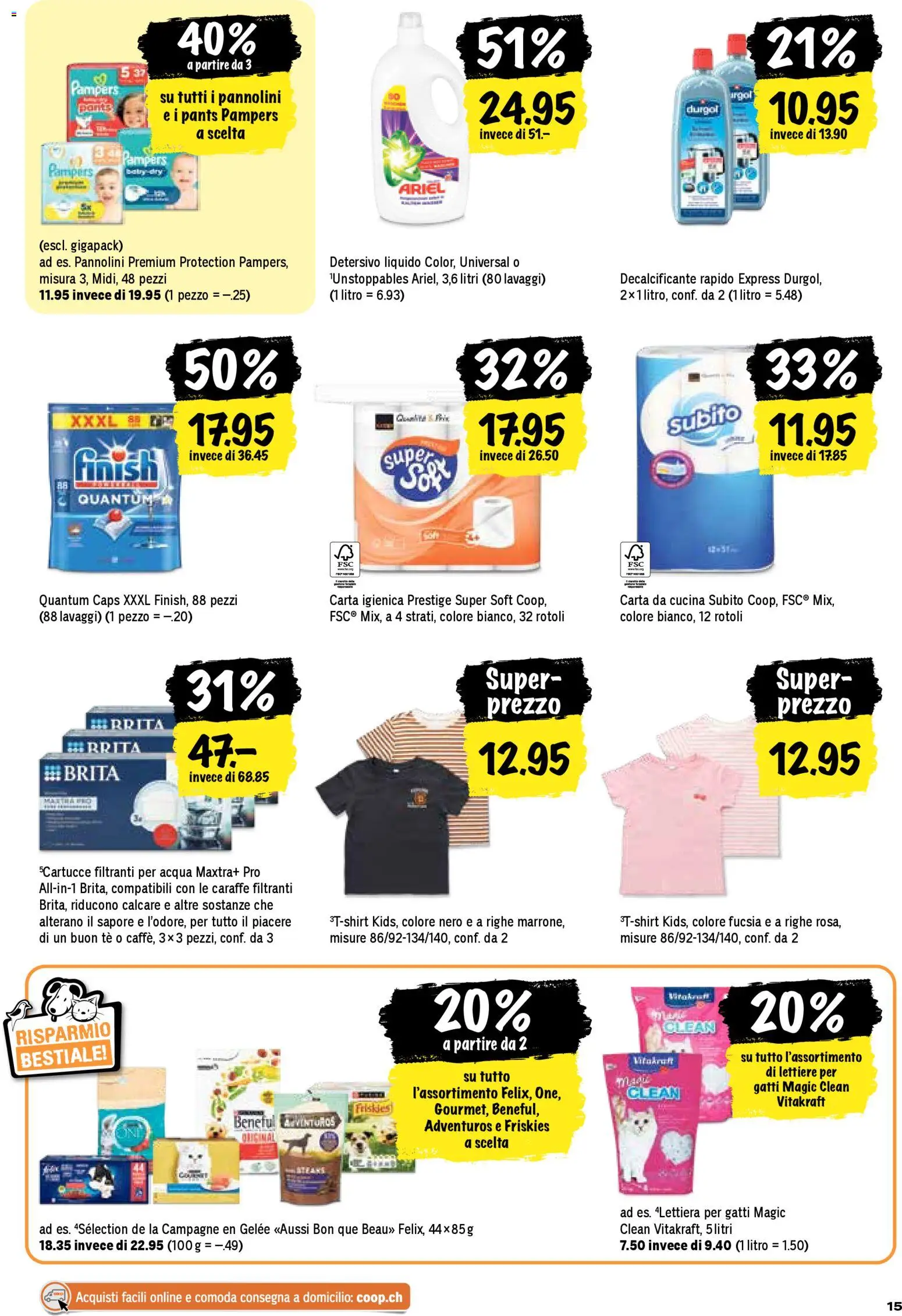 Coop aktionen IT – gültig ab 19.03.2026 | Seite: 15 | Produkte: T-Shirt, Pampers