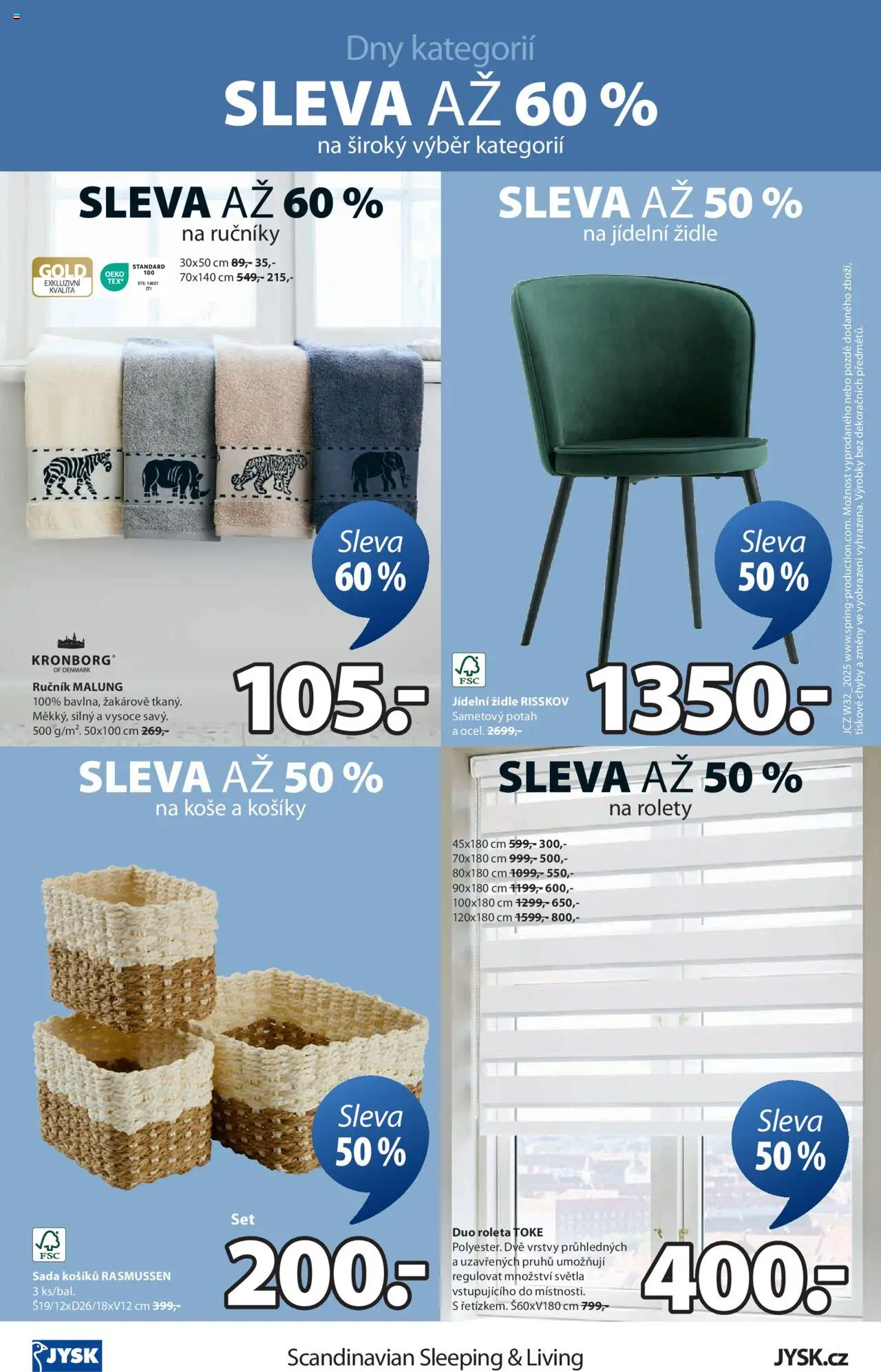 JYSK leták - Skvělé nabídky od 06.08.2025 | Strana: 8 | Produkty: Ručník, Rolety, Roleta, Ručníky