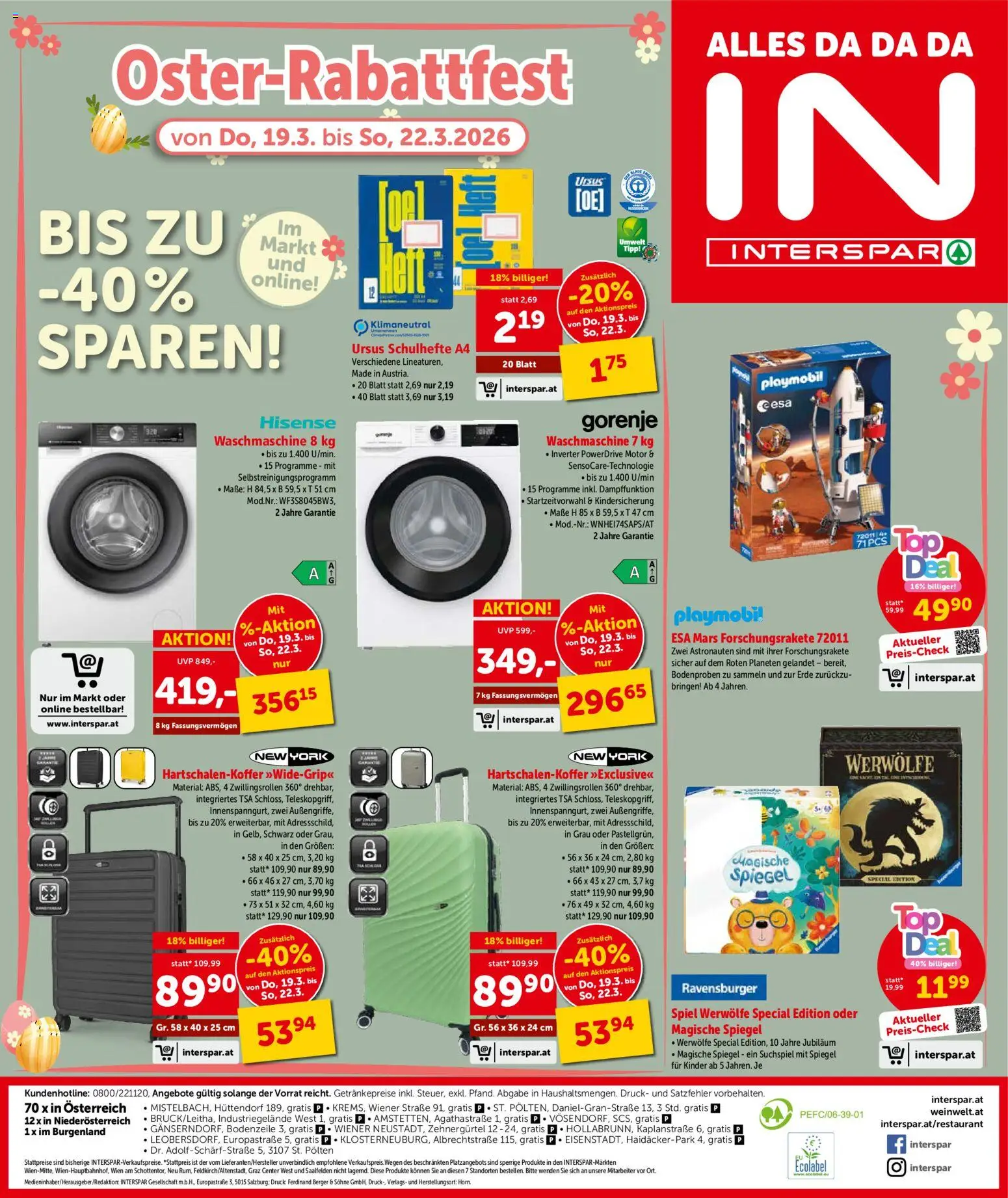 Interspar Flugblatt - Niederösterreich gültig ab 17.03.2026 | Seite: 16 | Produkte: Spiel, Waschmaschine, Spiegel