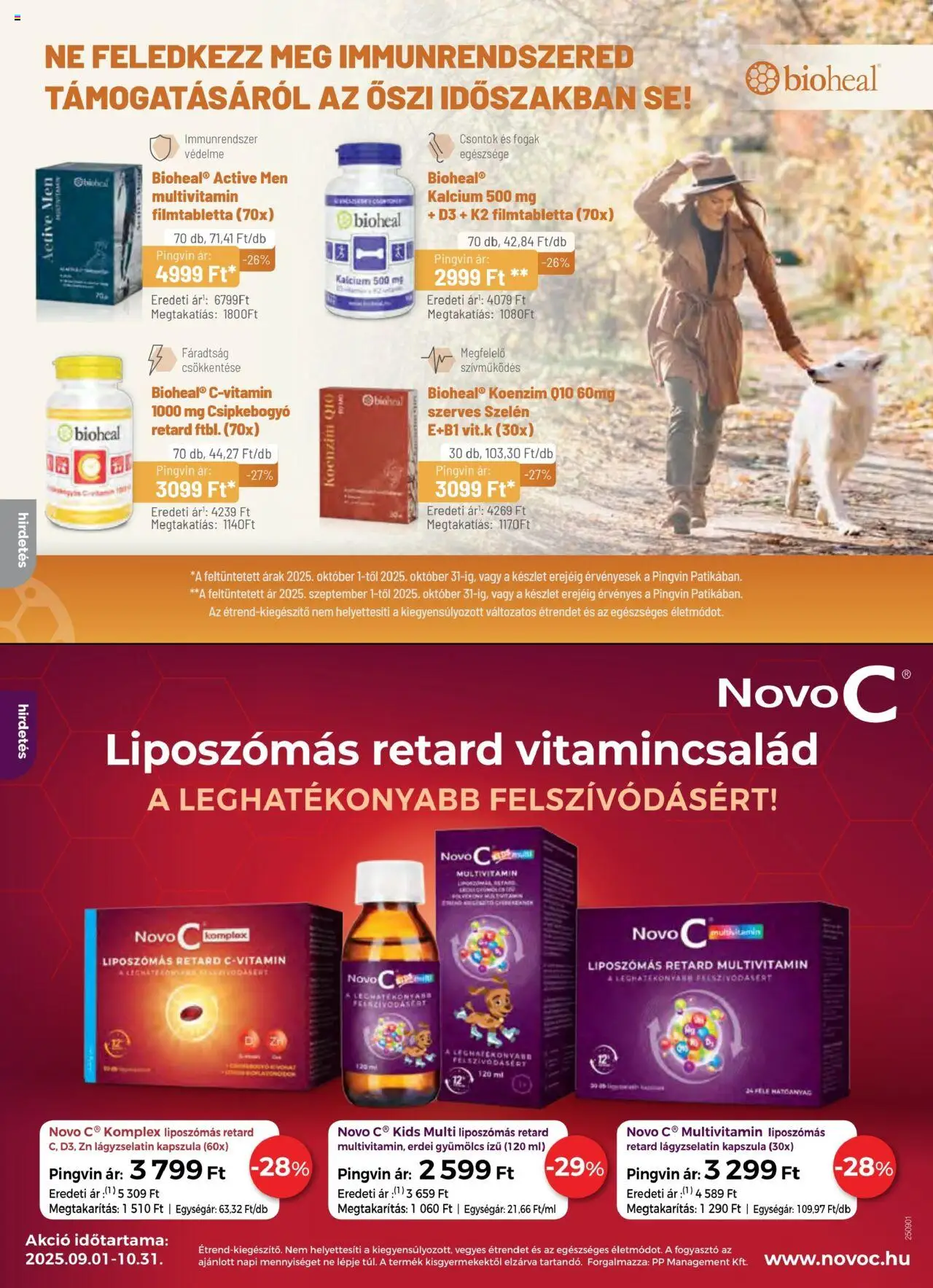 Pingvin Patika akciós ujság - amely érvényes a következő dátumtól: 01.10.2025 | Oldal: 18 | Termékek: Gyümölcs, Multivitamin