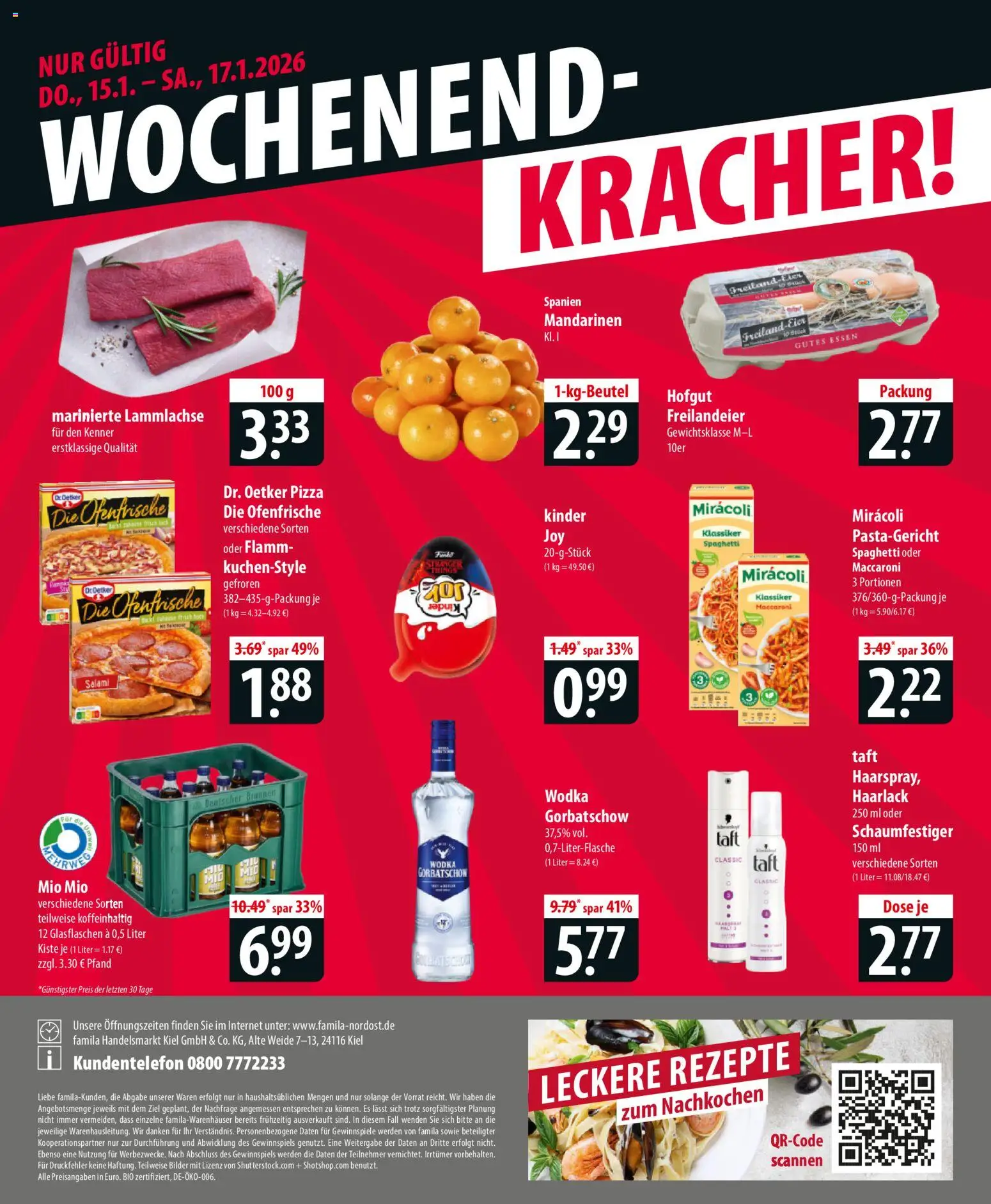 Famila Prospekt 	 – gültig ab 12.01.2026 | Seite: 24 | Produkte: Mandarinen, Ofenfrische, Bilder, Wodka