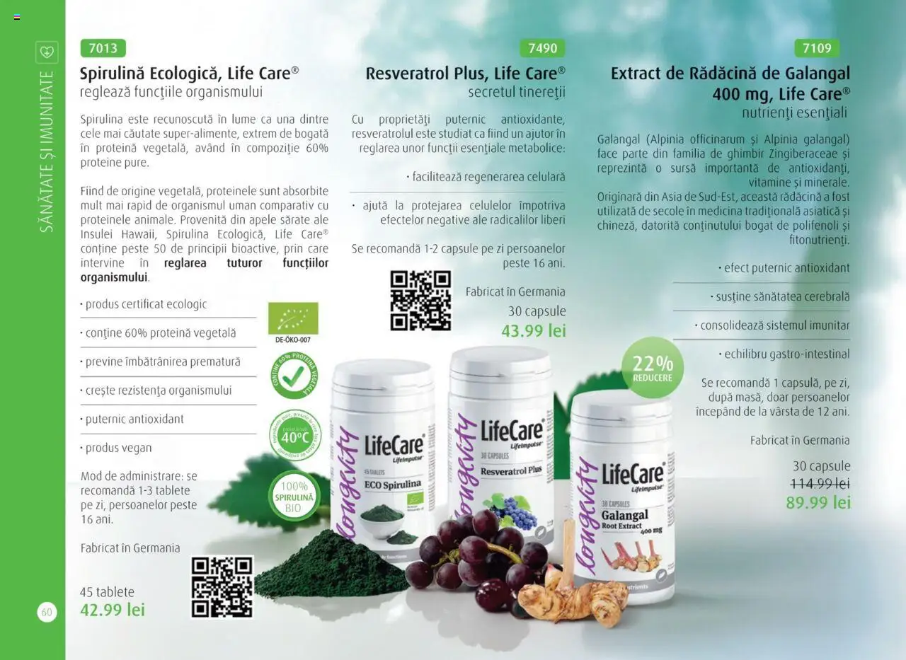 Life Care catalog - Aprilie/Octombrie – valabil de la 01.04.2025 | Pagină: 62 | Produse: Masaüstü kılıfı, Pește