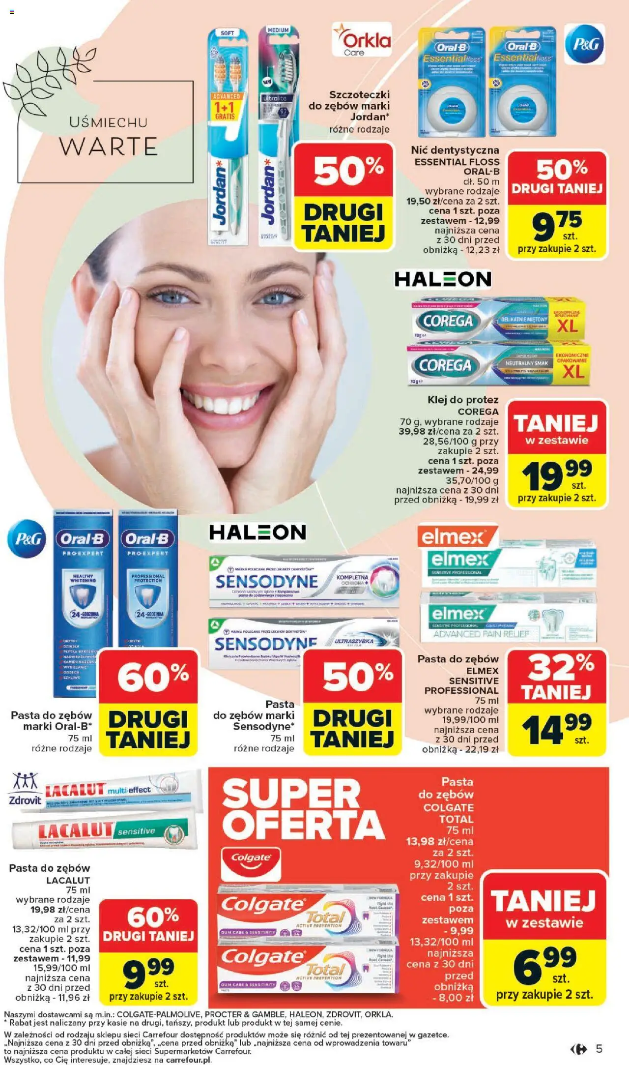Carrefour Gazetka - Market Zadbać o siebie od 18.08.2025 | Strona: 5 | Produkty: Lacalut, Pasta do zębów