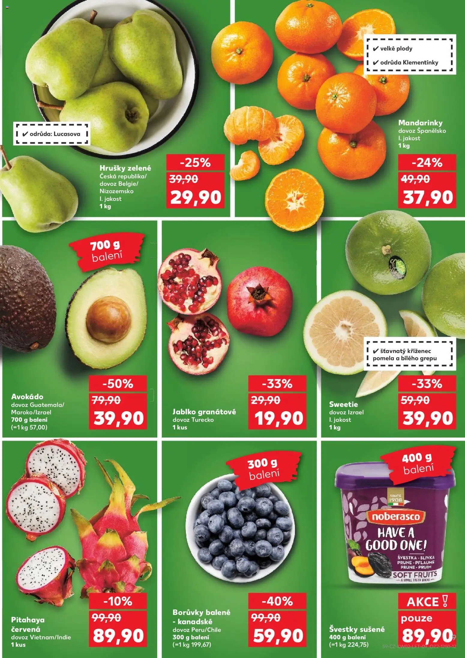 Kaufland leták - Ostrava od 07.01.2026 | Strana: 9 | Produkty: Švestky, Hrušky, Borůvky, Avokádo