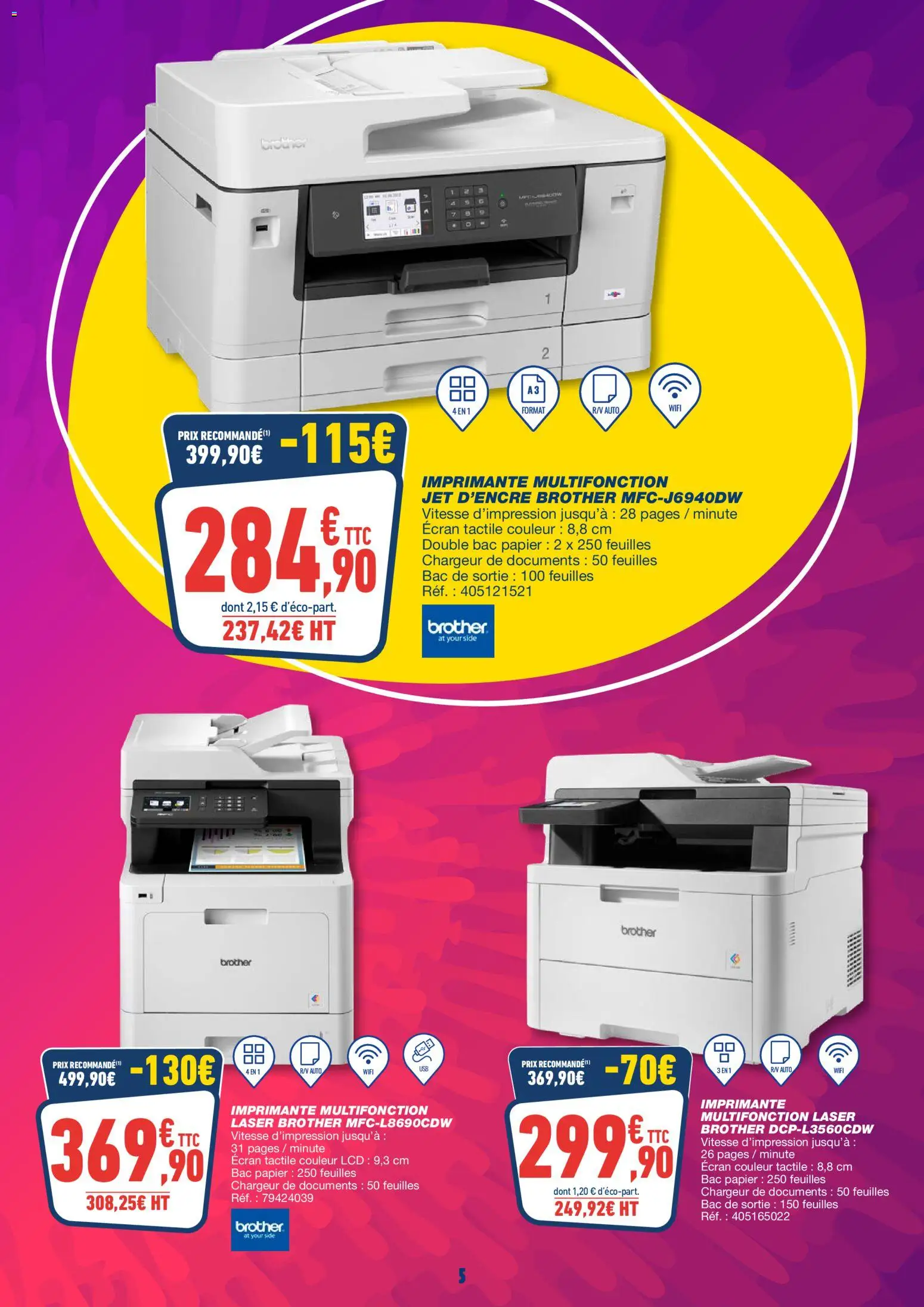 {H1} | Page: 5 | Produits: Imprimante, Imprimante multifonction