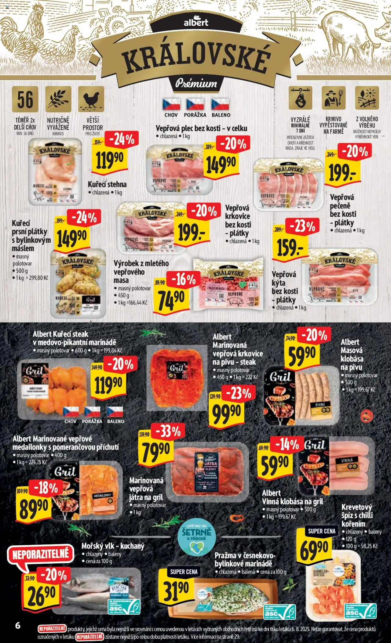 Albert leták - Hypermarket od 13.08.2025 | Strana: 11 | Produkty: Špíz, Pražma, Vepřová plec, Kuřecí stehna