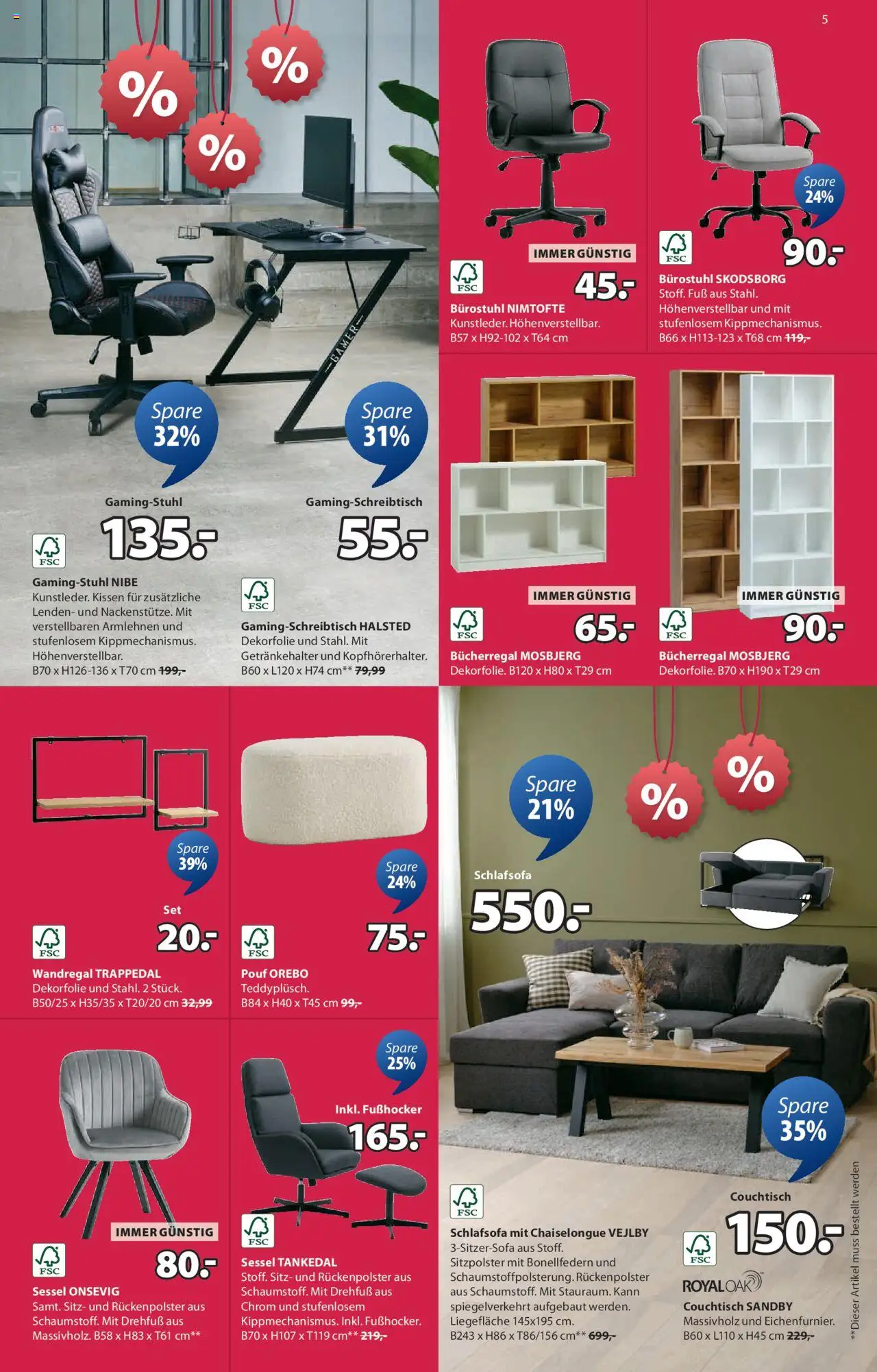 JYSK Angebote gültig ab 30.07.2025 | Seite: 5 | Produkte: Kissen, Sessel, Couchtisch