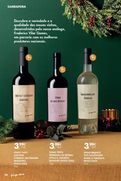 Pré-visualização VINHO BRANCO TEJO SAUVIGNON BLANC & VERDELHO PINGO DOCE, Vinho Branco Tejo Sauvignon Blanc & Verdelho Pingo Doce 75cl válido de 25.11.2025 | Página: 28 | Produtos: Vinho, Vinho tinto