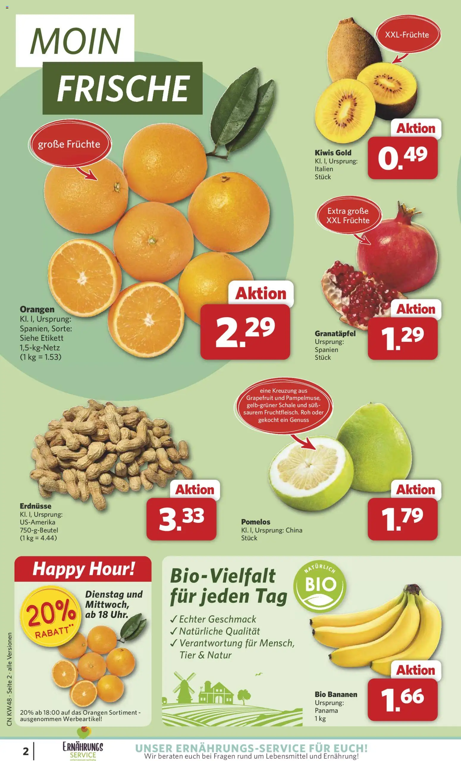 Combi - Black Friday – gültig ab 24.11.2025 | Seite: 2 | Produkte: Granatapfel, Bananen, Orangen, Grapefruit