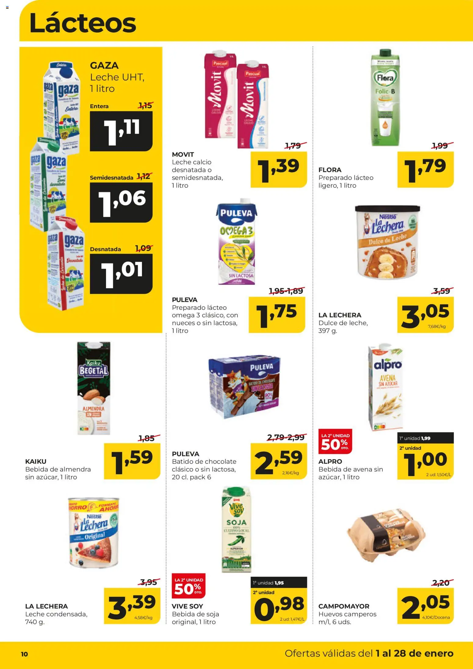 Alimerka folleto Castilla y León │ válido desde el 01.01.2026 | Página: 10 | Productos: Δοχείο φοντί, Leche, Bebida de avena, Bebida de soja
