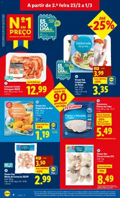 Pré-visualização Camarão Cozido Selvagem 10/20, Emb. 400 g válido de 23.02.2026 | Página: 6 | Produtos: Cabo, Pescada, Base, Peixe