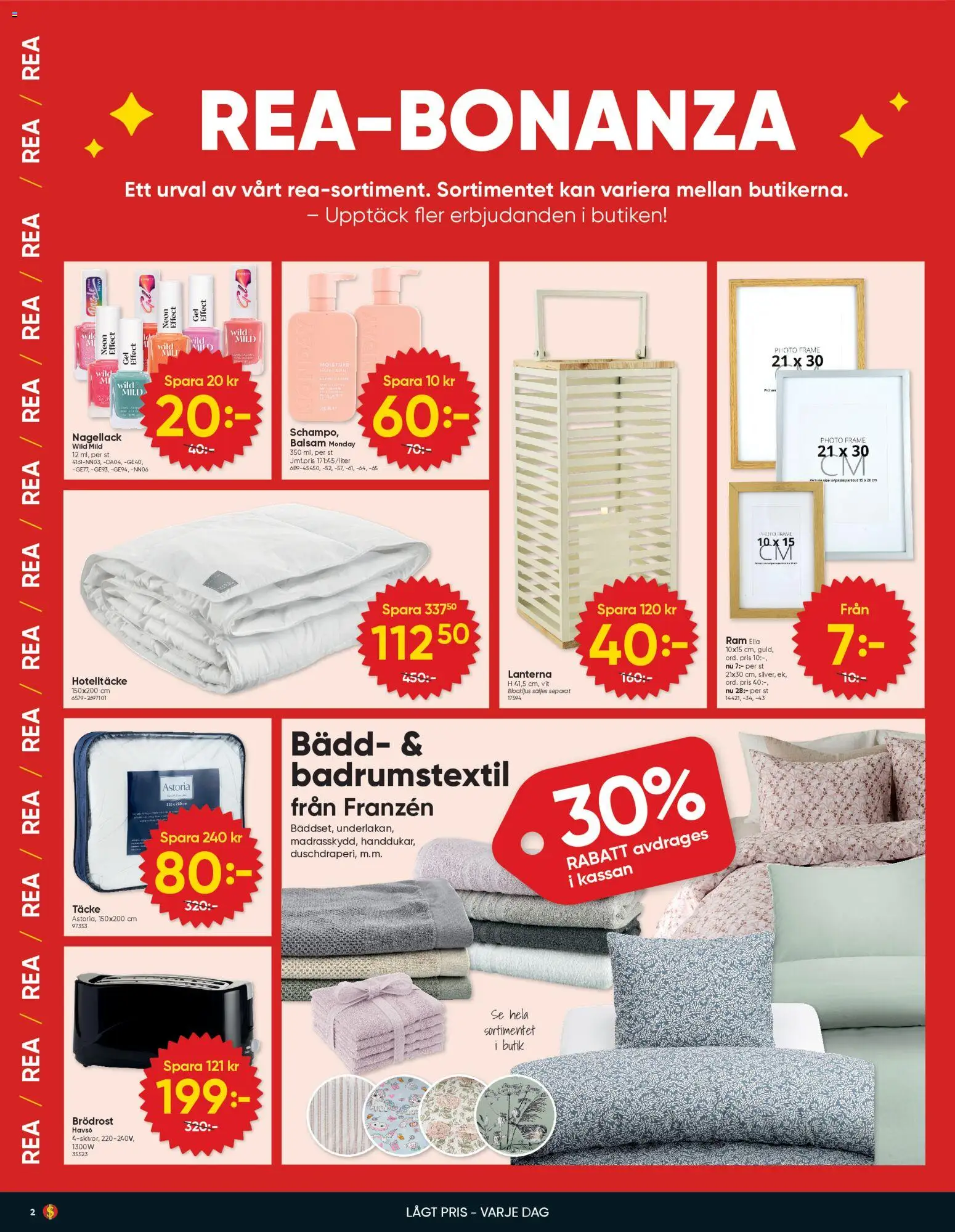 Dollar Store reklamblad aktuell från 01.05.2026 | Sida: 2 | Produkter: Brödrost, Täcke, Nagellack, Balsam