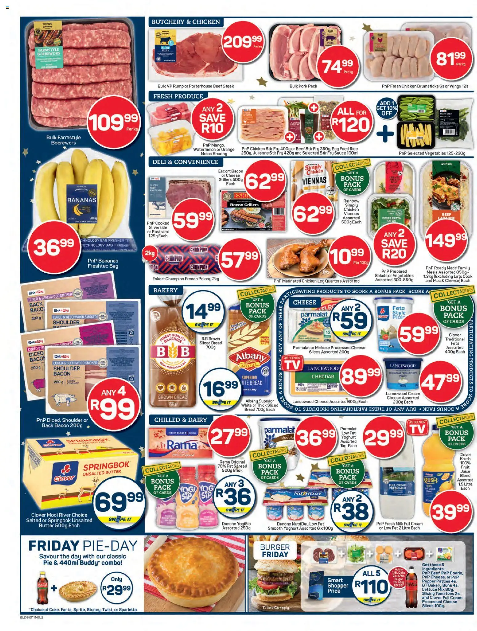 New Pick n Pay catalogue – valid from 10.11.2025 | Page: 2 | Products: Butter, Cheese, Rice, Fat spread