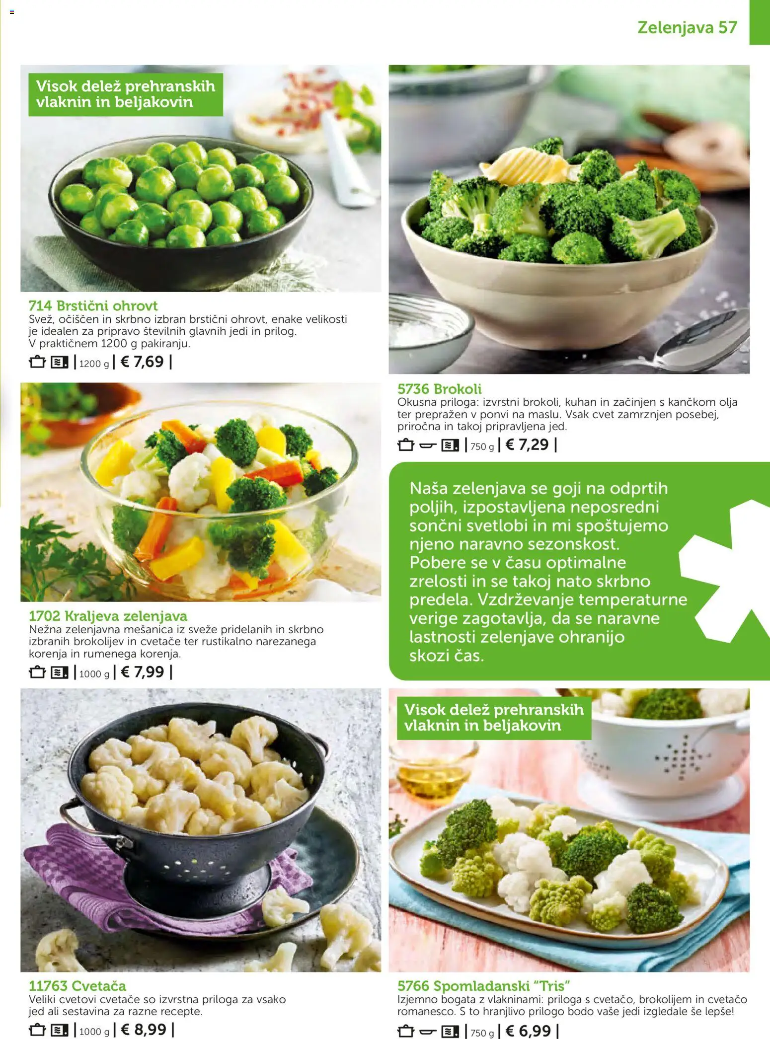 Novi Bofrost katalog ponudbe – veljaven od 01.11.2025 | Stran: 57 | Izdelki: Zelenjava