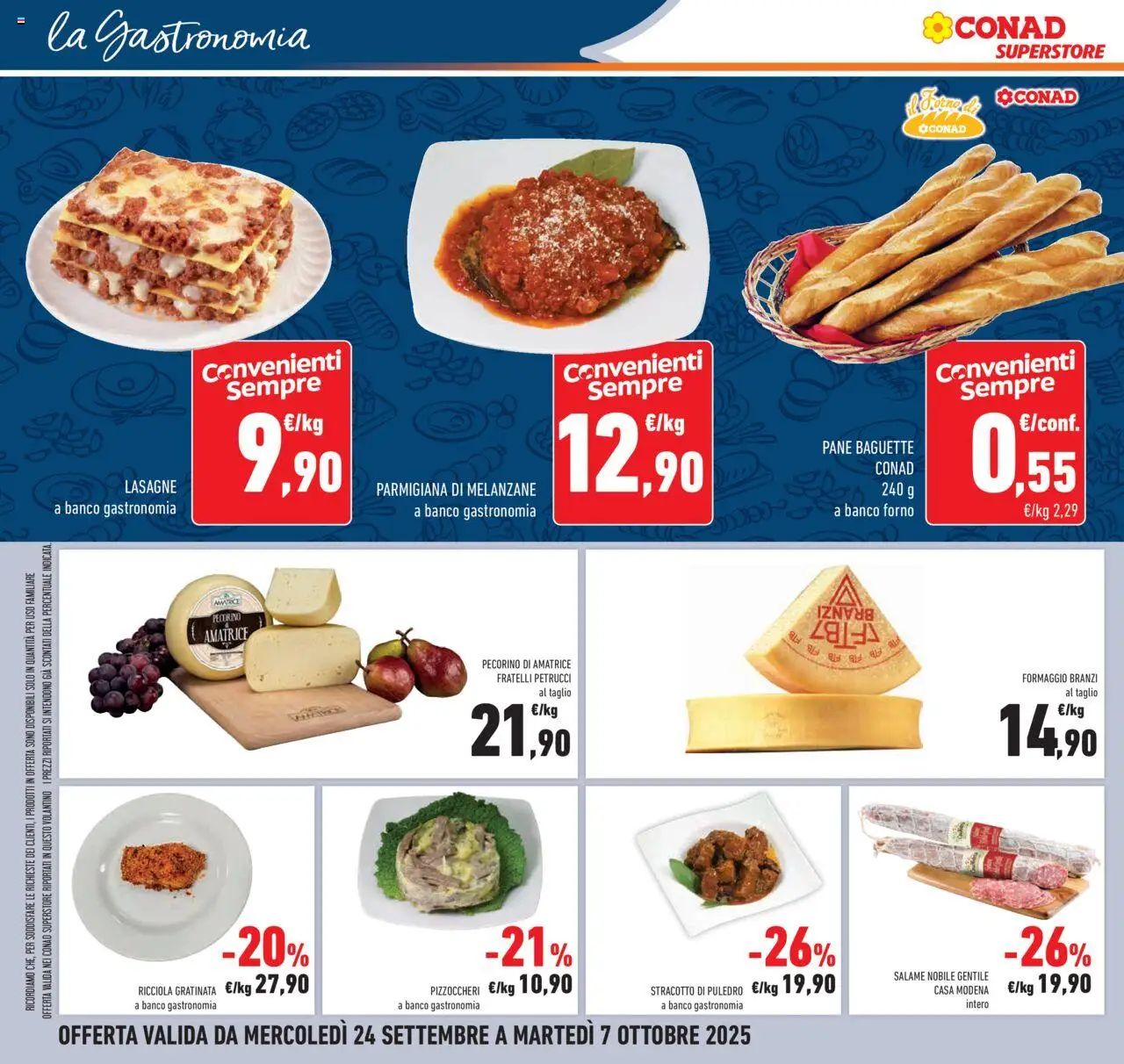 Volantino Conad del 24.09.2025 | Pagina: 18 | Prodotti: Salame, Formaggio, The, Forno