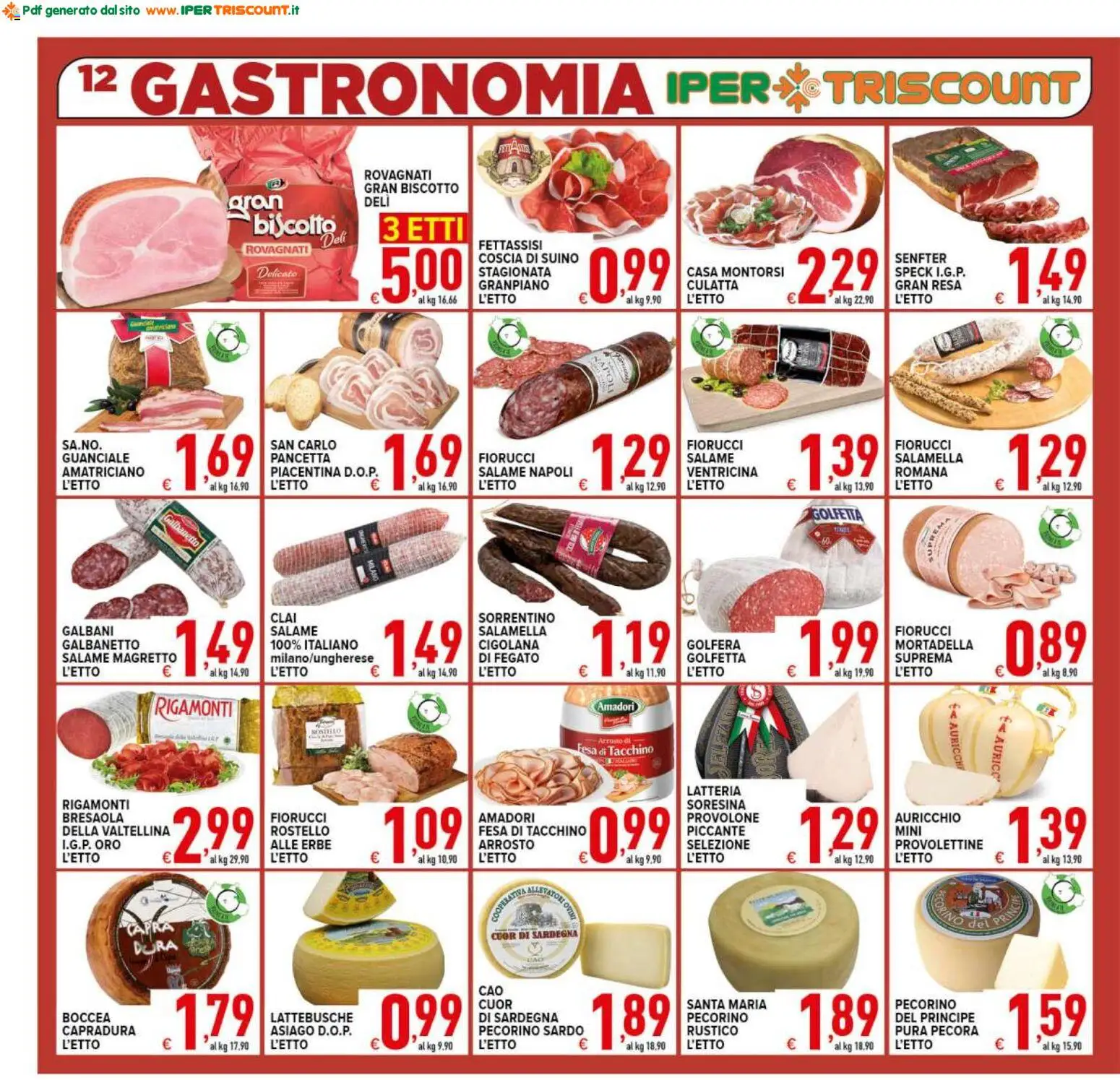 Volantino Ipertriscount del 26.01.2026 | Pagina: 12 | Prodotti: Petto di Pollo, Pollo, Forno, Guanciale