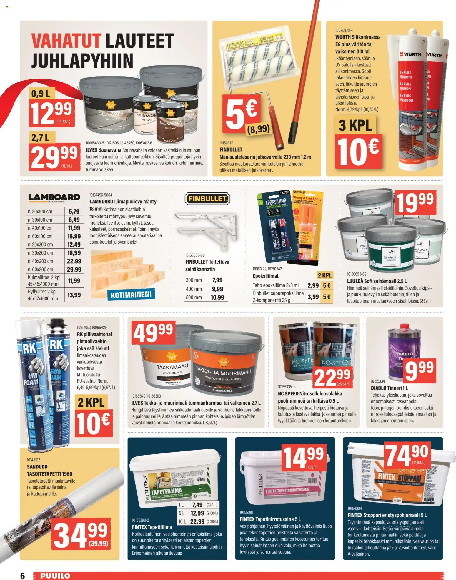 Puuilo tarjoukset – voimassa 10.11.2025 alkaen | Sivu: 6 | Tuotteet: Takka, Tee