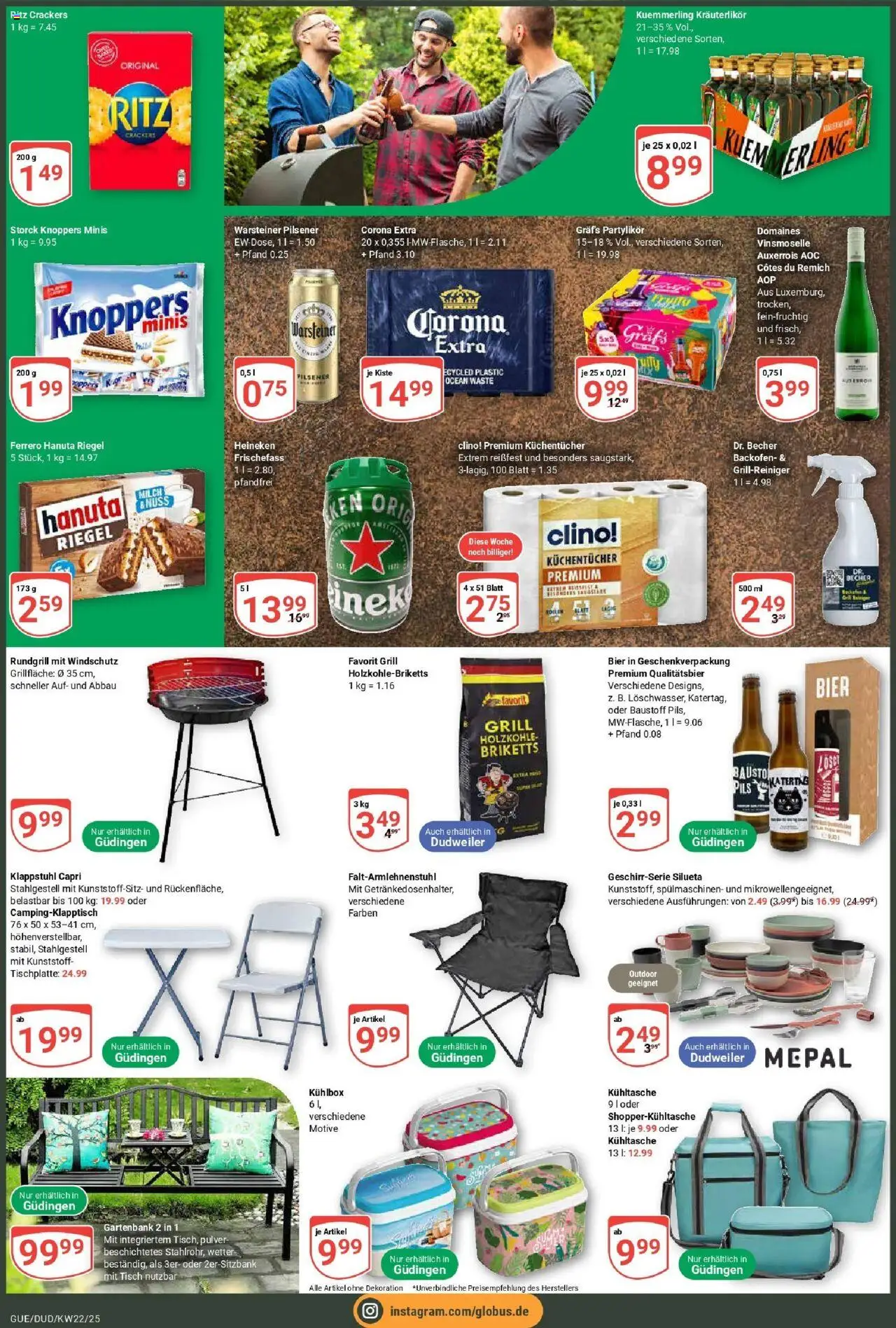 Globus prospekt Saarbrücken-Güdingen	 - gültig ab dem 25.05.2025 | Seite: 4 | Produkte: Grill, Heineken, Knoppers, Backofen
