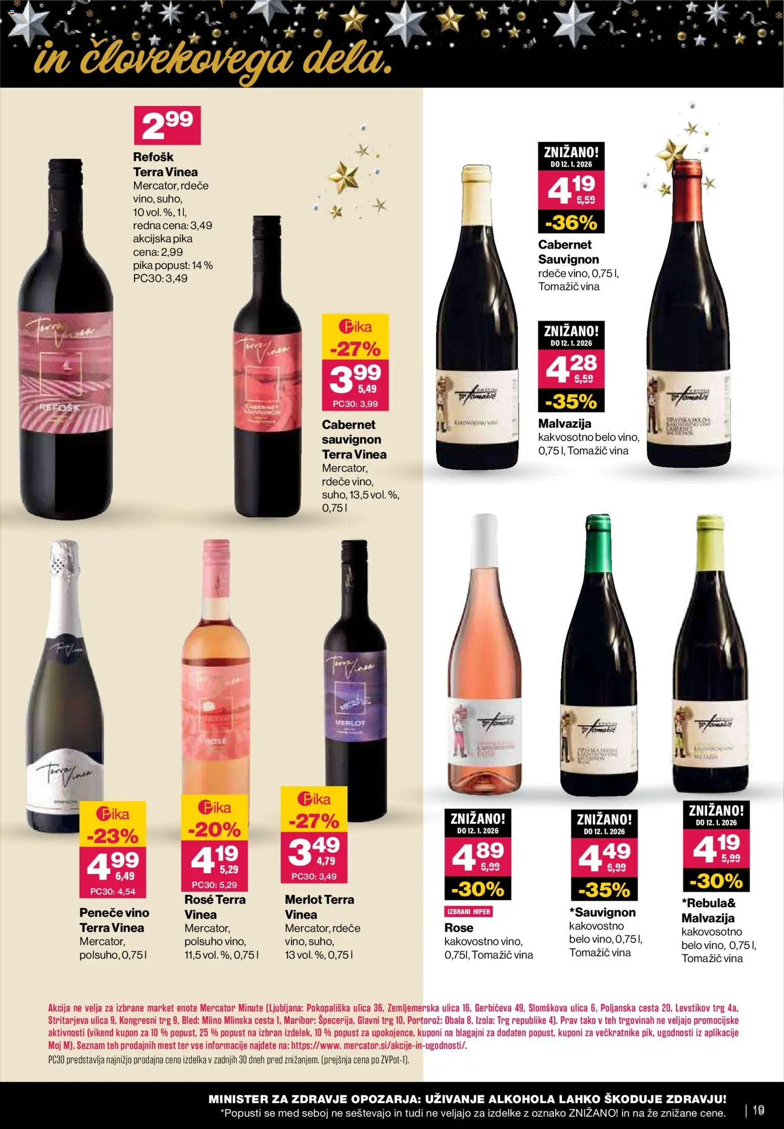 Novi Mercator katalog ponudbe – veljaven od 03.12.2025 | Stran: 19 | Izdelki: Vino