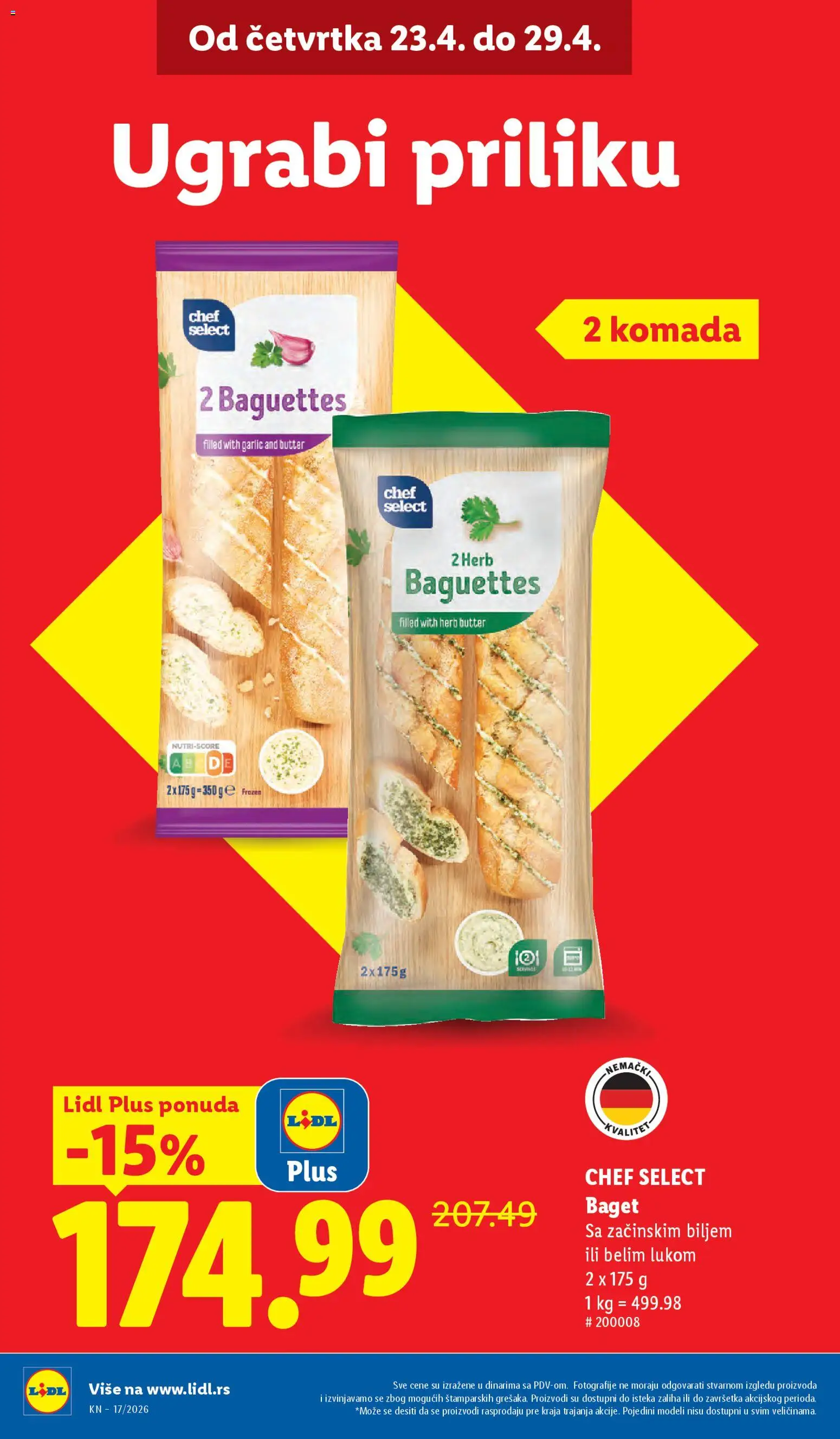 Lidl katalog - važi od 23.04.2026 | Strana: 8 | Proizvode: Baget