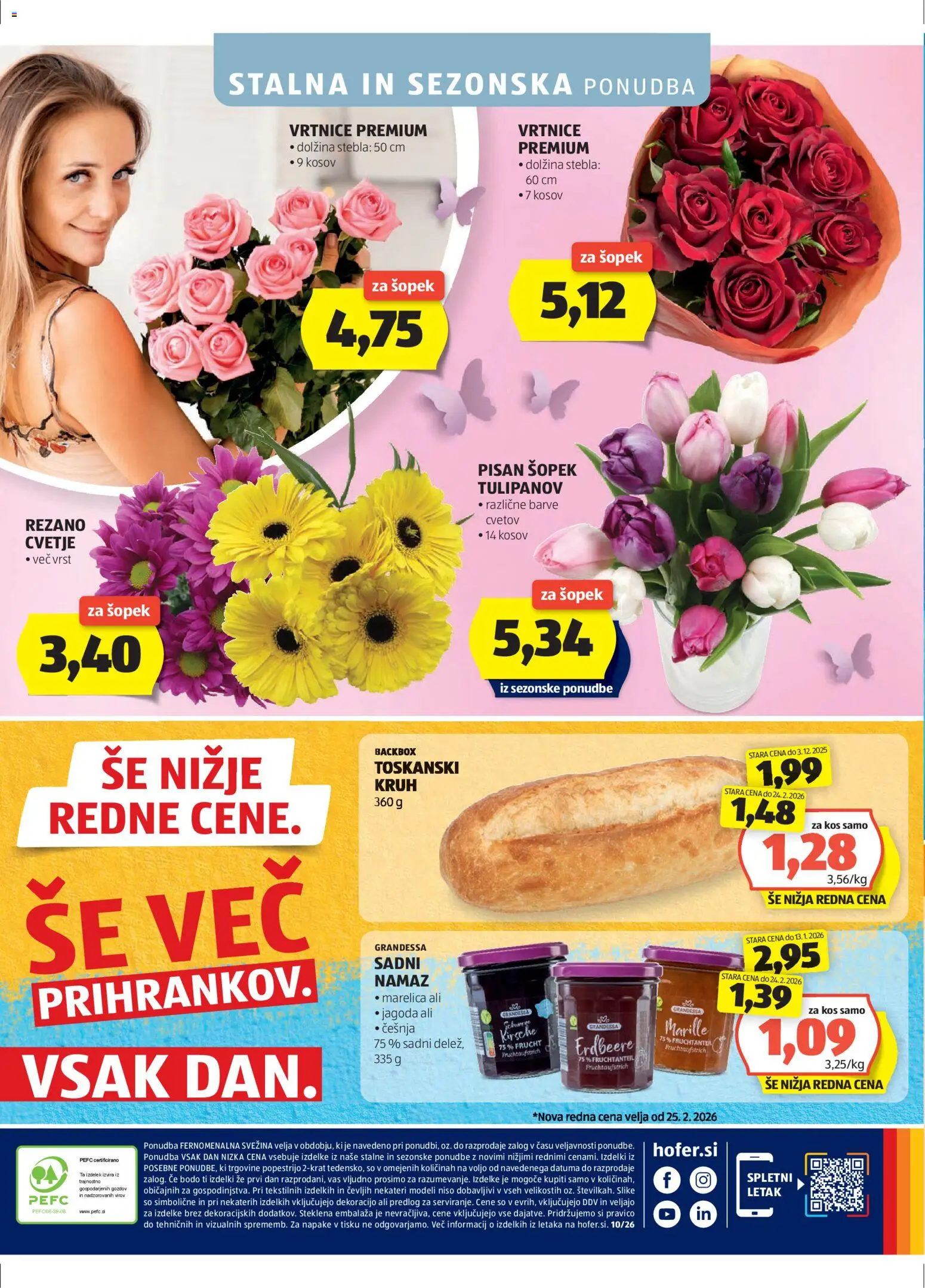Hofer SI katalog | vrijedi od 25.02.2026 | Stranica: 28 | Proizvodi: Kruh, Namaz