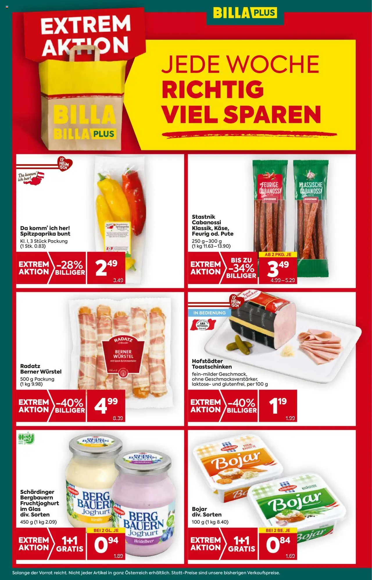Billa Plus Flugblatt - Wien gültig ab 31.07.2025 | Seite: 4 | Produkte: Karotte, Joghurt, Schinken