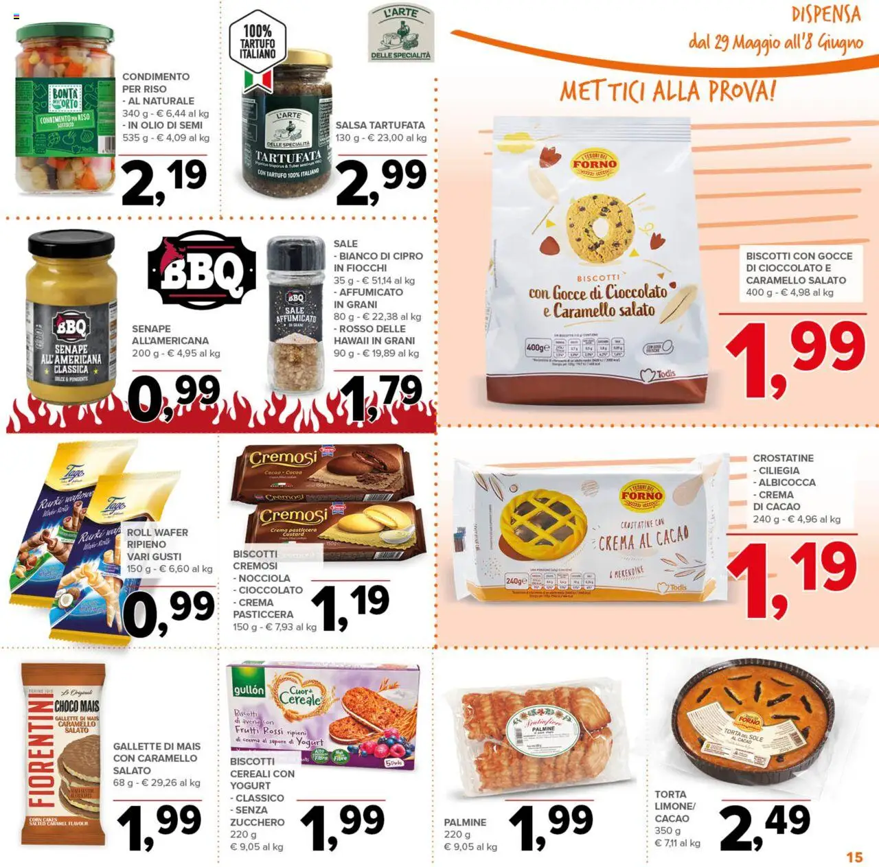 Volantino Todis del 29.05.2025 | Pagina: 15 | Prodotti: Yogurt, Zucchero, Merendine, Senape