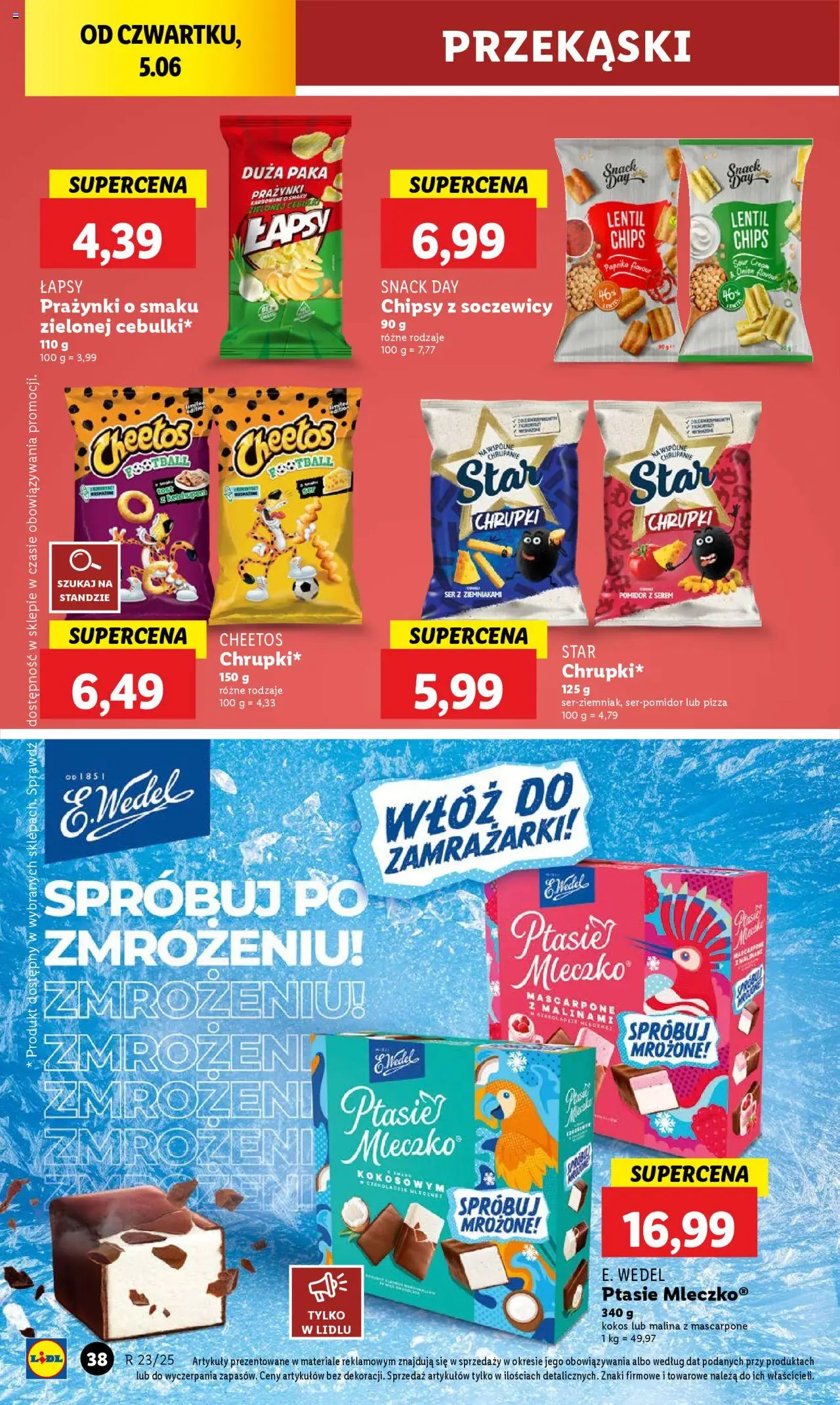 Lidl Gazetka od 05.06.2025 | Strona: 48 | Produkty: Malina, Chipsy, Chrupki, Mascarpone