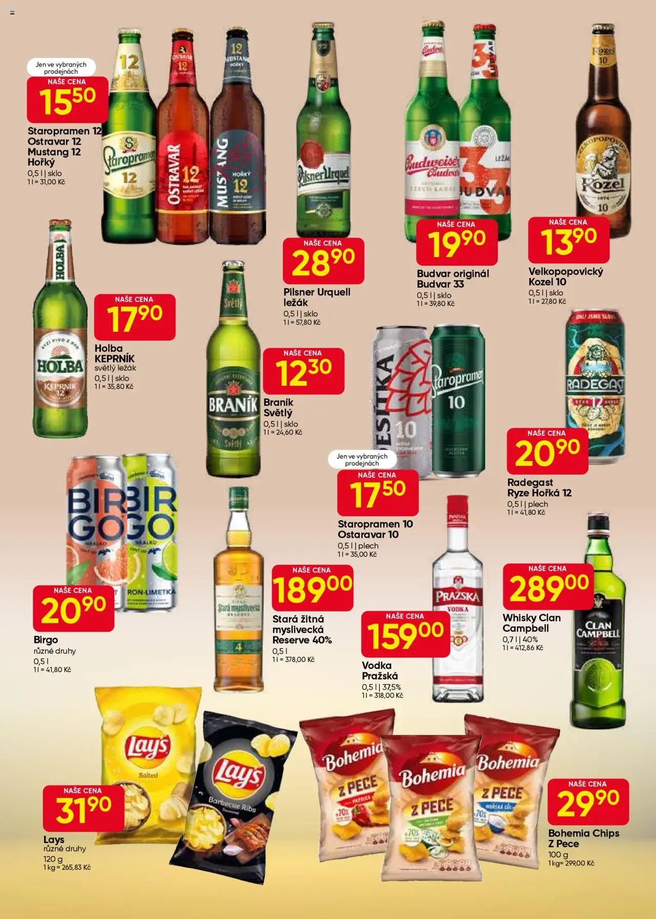 Hruška leták od 16.09.2025 | Strana: 6 | Produkty: Kozel 10, Braník, Pilsner Urquell, Budvar 33