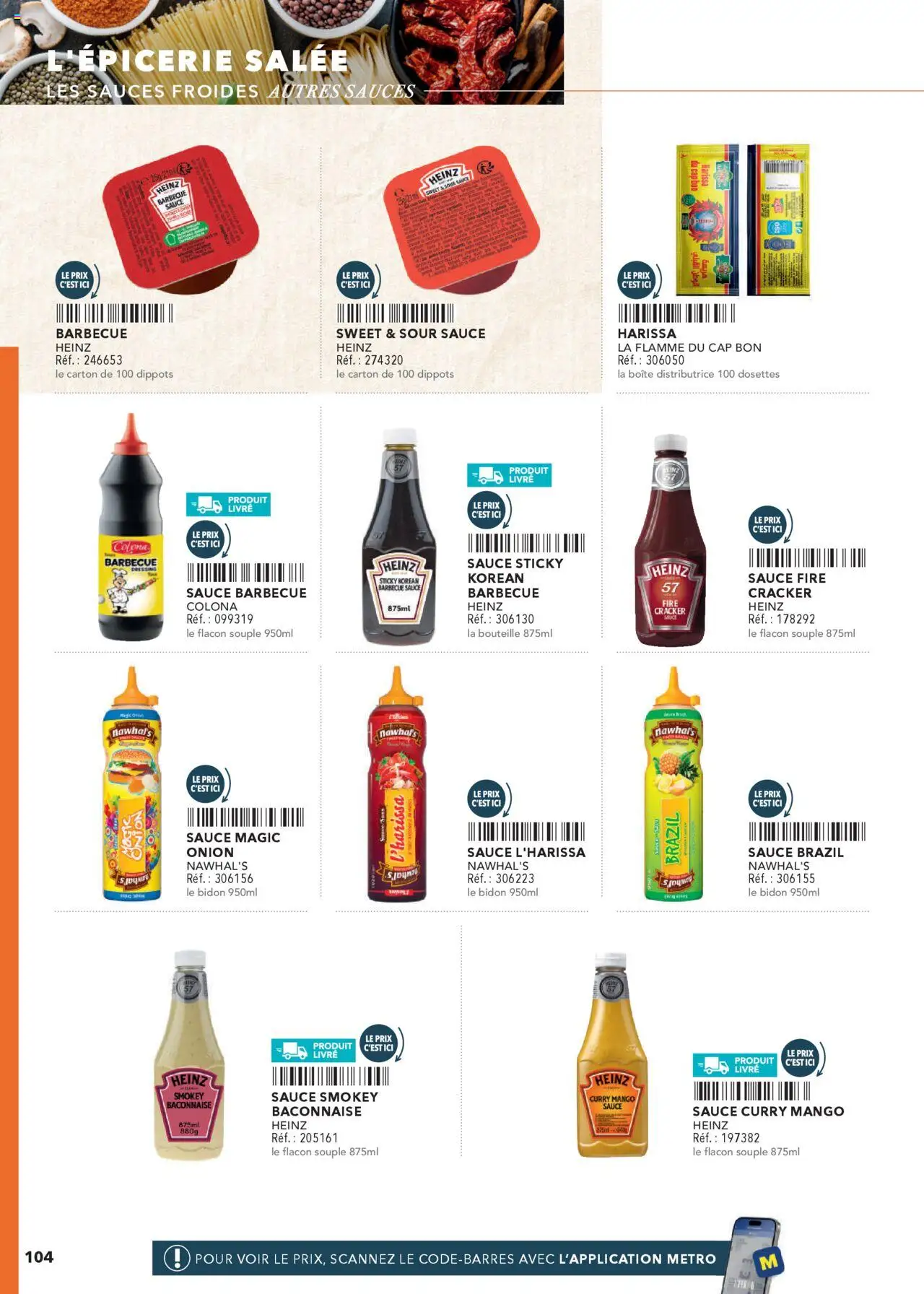  | Page: 104 | Produits: Barbecue, Harissa, Curry, Livre