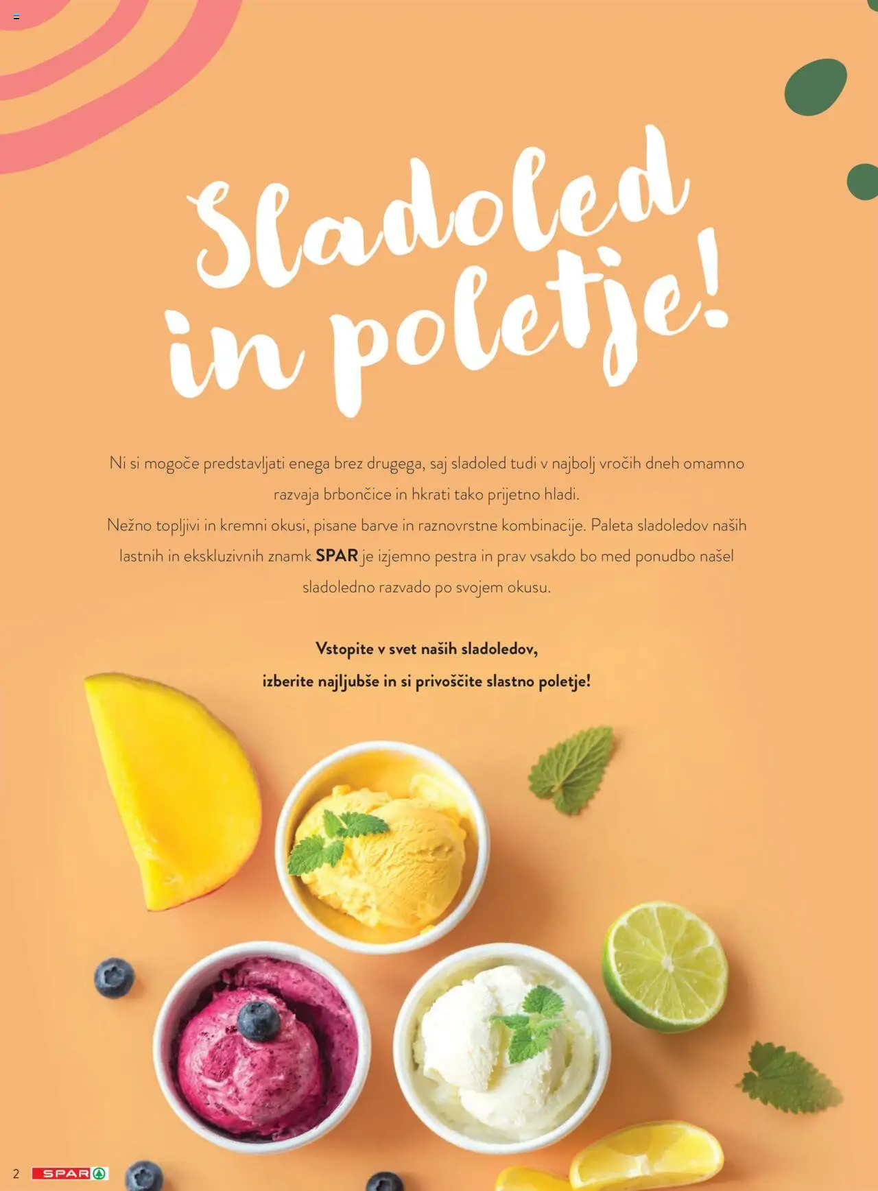 Spar katalog sladoleti │ velja od 14.04.2025 | Stran: 2 | Izdelki: Sladoled