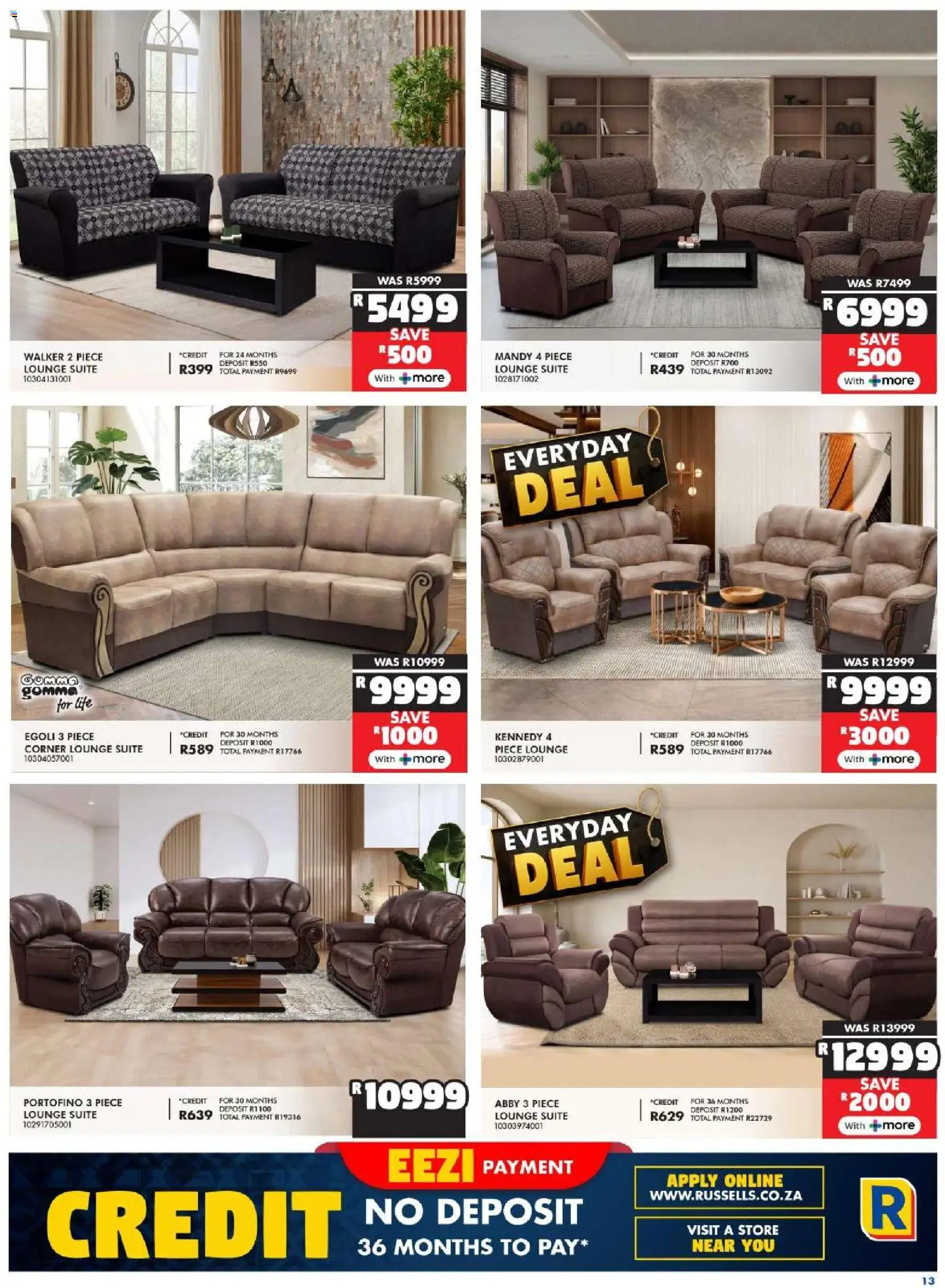 New Russells catalogue – valid from 10.11.2025 | Page: 13 | Products: Lounge suite