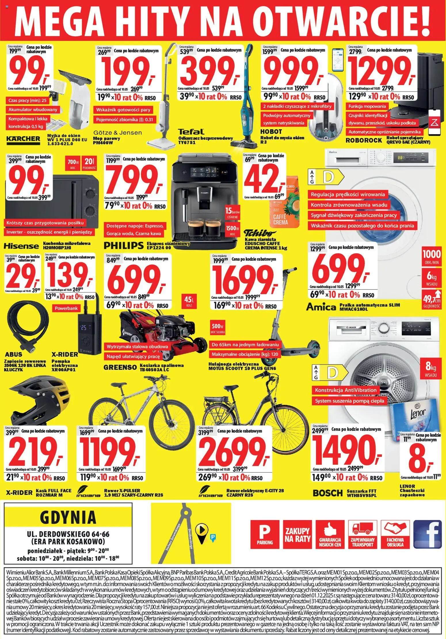 Mediaexpert promocje - Wielkie otwarcie Gdynia od 30.04.2026 | Strona: 8 | Produkty: Robot, Kosiarka, Mop parowy, Robot sprzątający