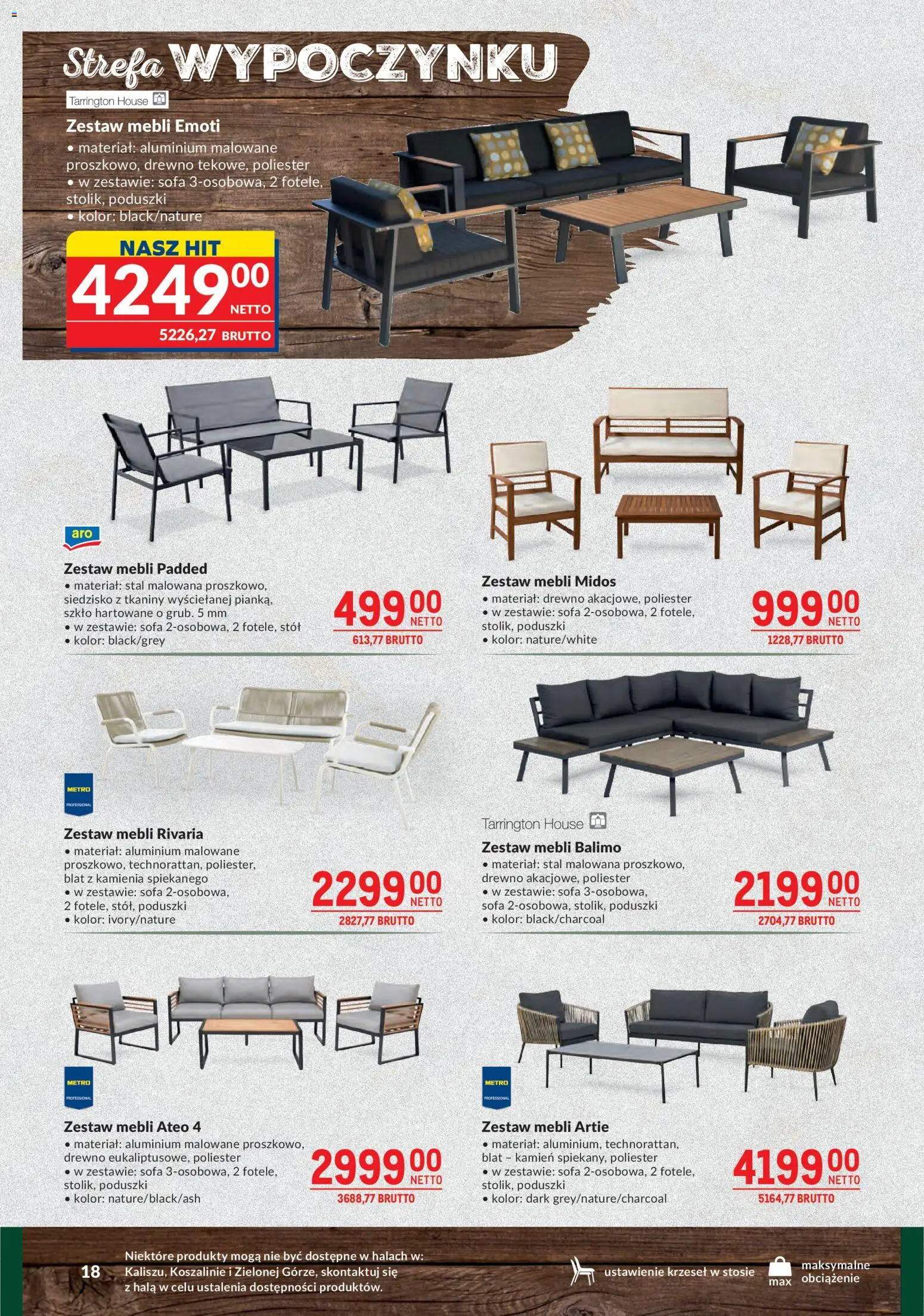 Makro gazetka - Grill-Ogród od 21.04.2026 | Strona: 18 | Produkty: Sofa, Stół