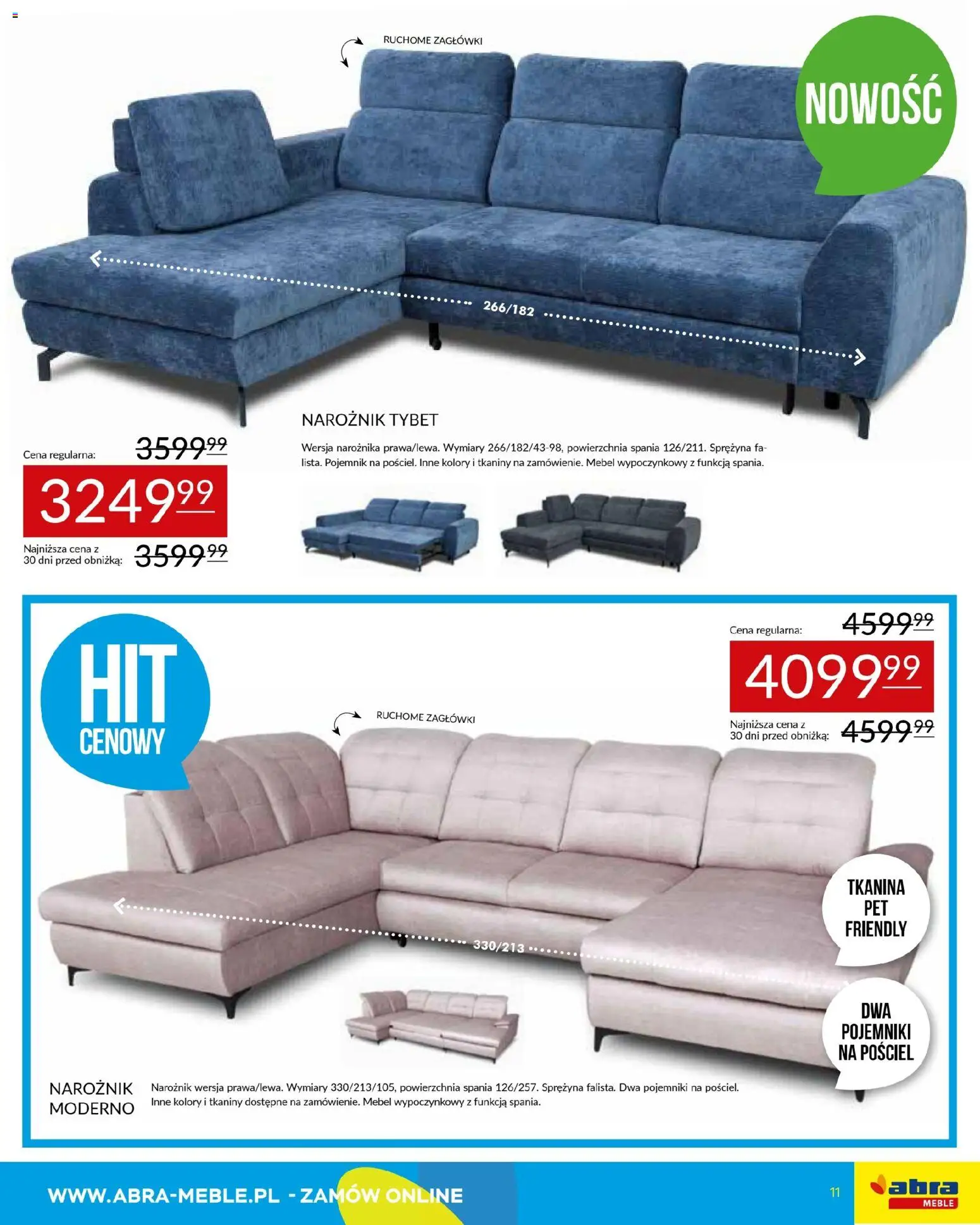 Abra meble Gazetka od 09.01.2026 | Strona: 11 | Produkty: Pościel