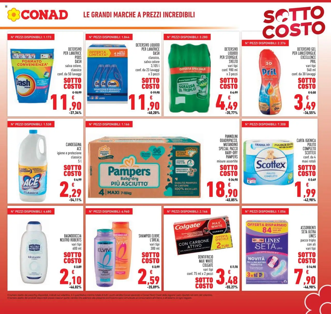 Volantino Conad del 05.06.2025 | Pagina: 5 | Prodotti: Shampoo, Pannolini, Pampers, Orecchiette