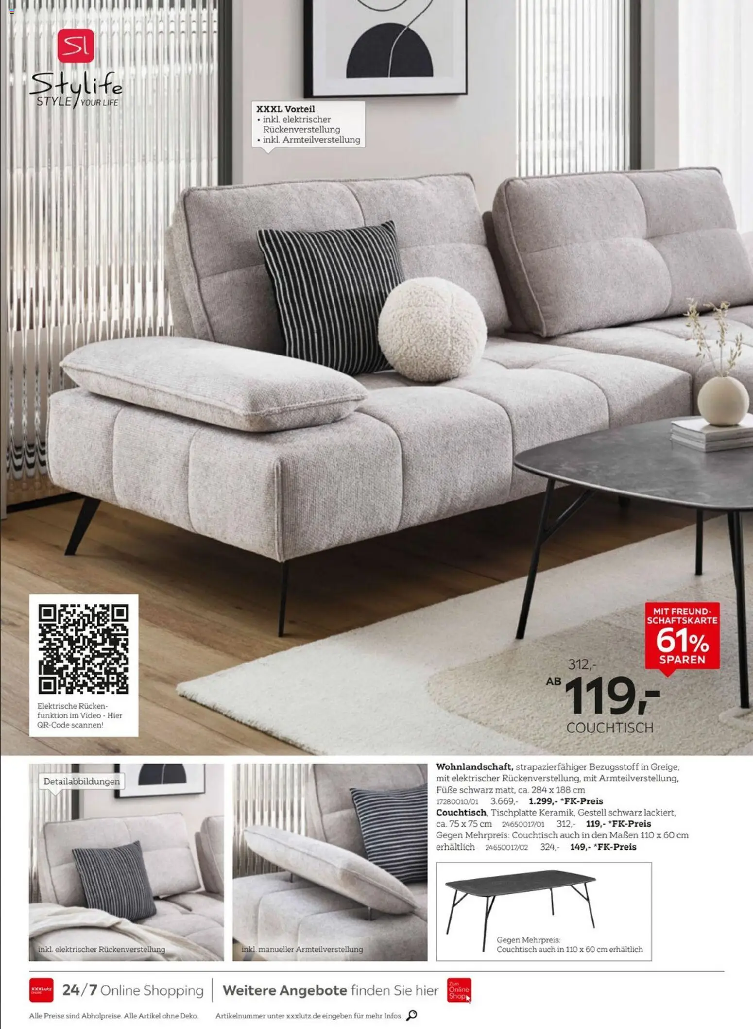 XXXLutz Nr. 1 beim Preis – gültig ab 11.04.2026 | Seite: 22 | Produkte: Couchtisch, Video