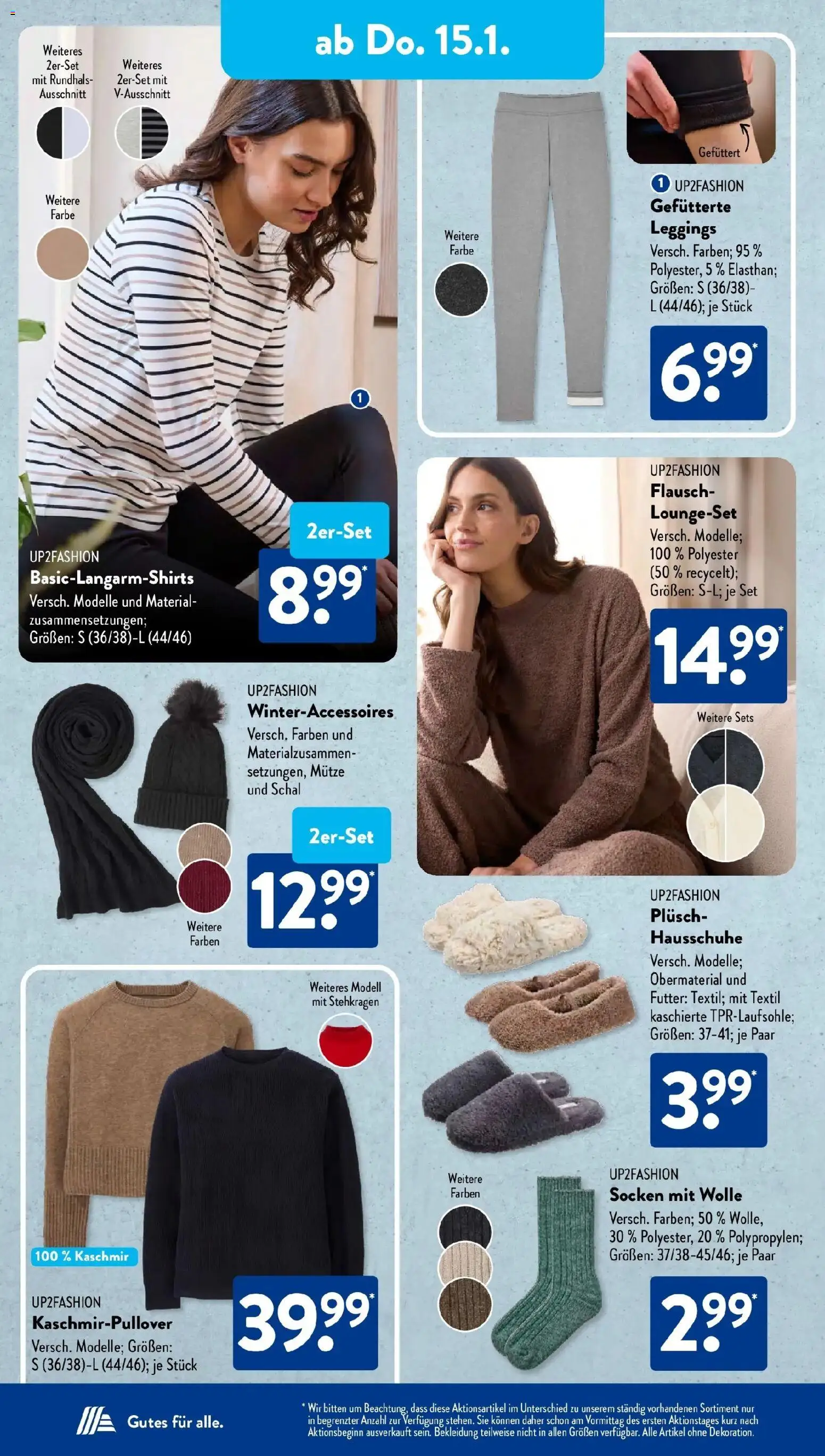 Aldi Süd - Aldi Süd: Wochenangebote – gültig ab 11.01.2026 | Seite: 18 | Produkte: Up2fashion, Bekleidung, Socken, Hausschuhe