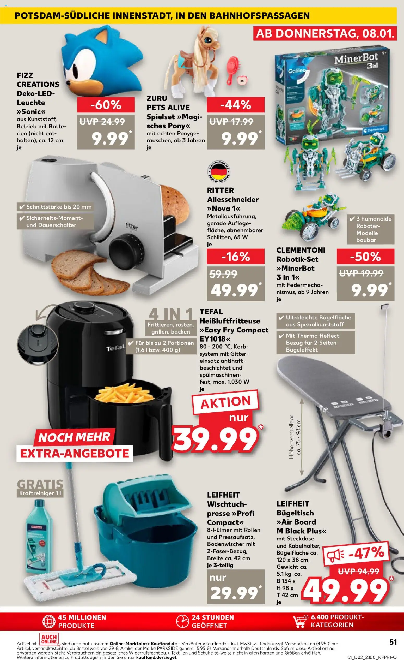 Kaufland prospekt Potsdam	 – gültig ab 08.01.2026 | Seite: 51 | Produkte: Gewicht, Batterien, Steckdose, Heißluftfritteuse