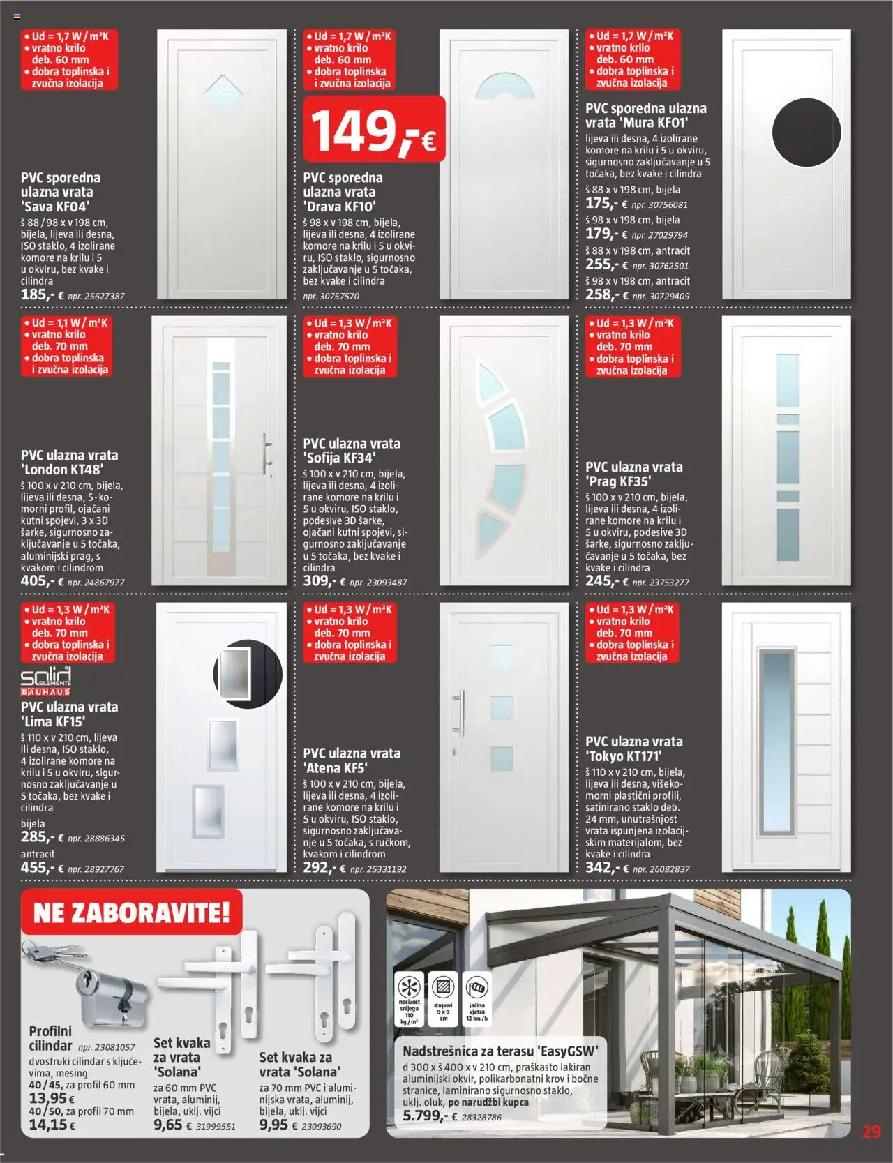 Bauhaus katalog | vrijedi od 01.10.2025 | Stranica: 29 | Proizvodi: Vrata, Kvaka