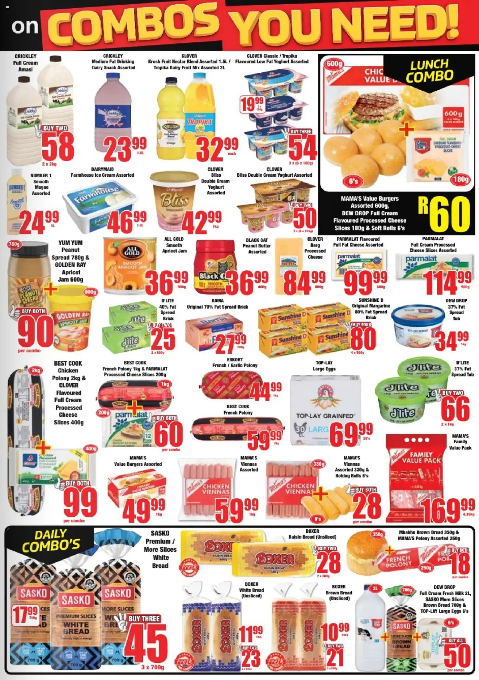 New Boxer catalogue – valid from 09.04.2026 | Page: 3 | Products: Cheese, Bread, Margarine, Burgers