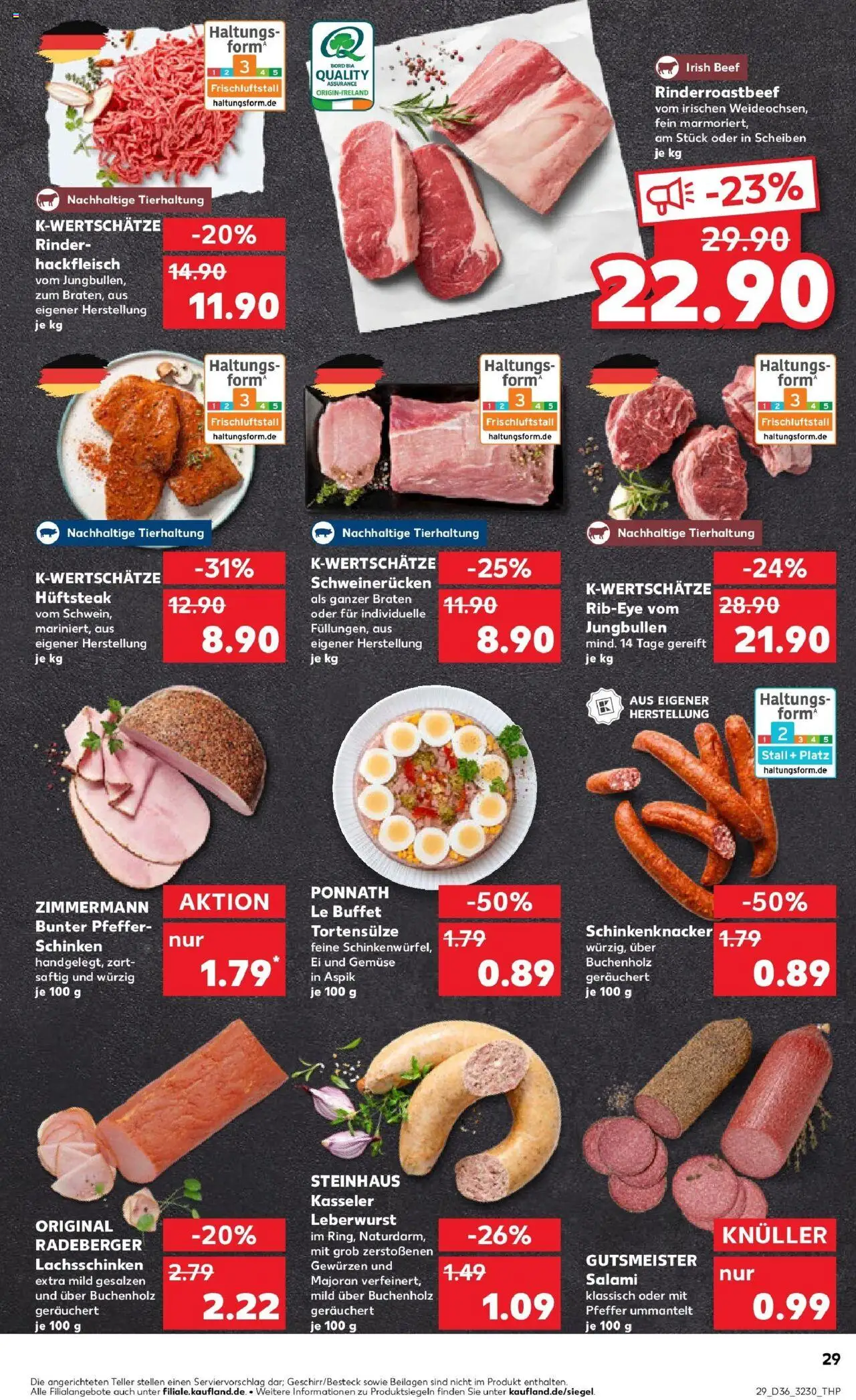 Kaufland prospekt Dessau-Roßlau	 – gültig ab 07.09.2025 | Seite: 29 | Produkte: Schweinerucken, Salami, Schinken, Hackfleisch