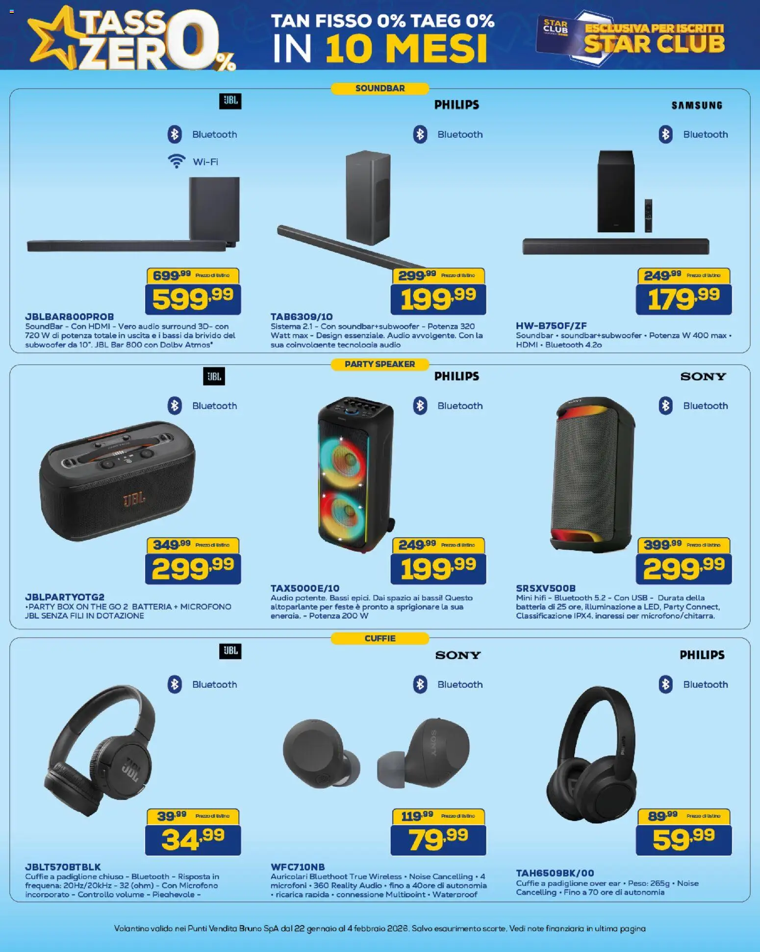 Volantino Euronics del 22.01.2026 | Pagina: 26 | Prodotti: Soundbar, Audio, Batteria, Samsung